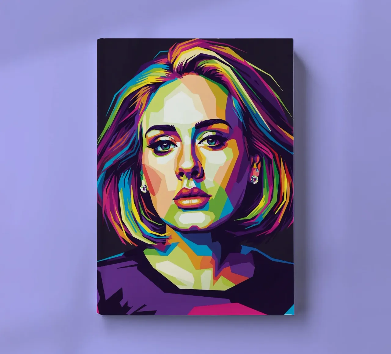 Adele pop art portrait #2 notebook by Hantamrata