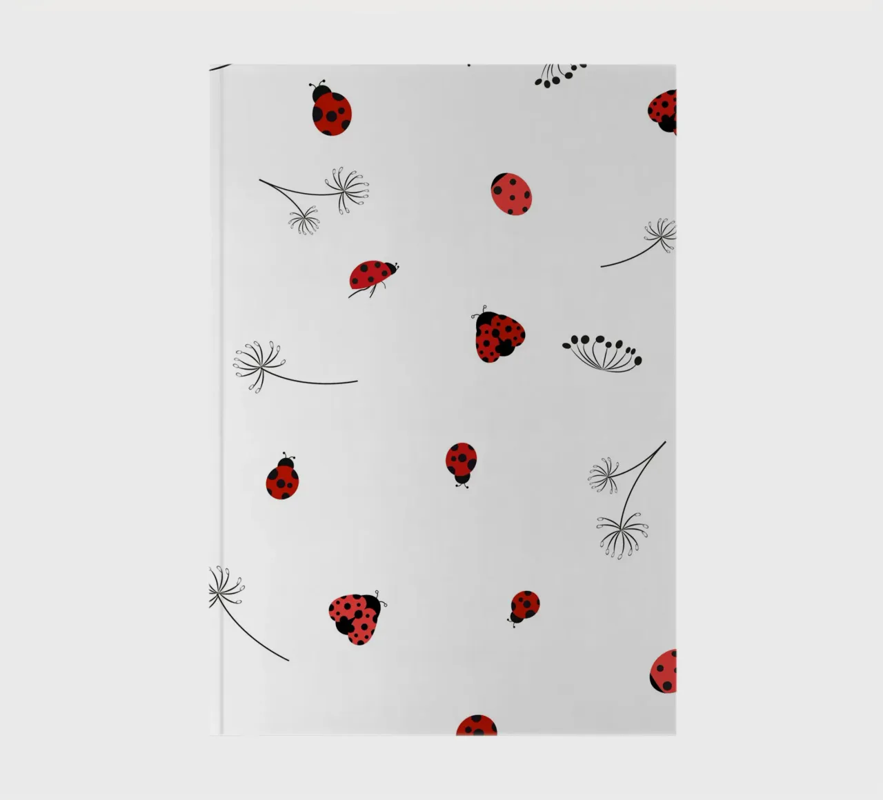 Lady bug and dandelion pattern notebook by gulsengunel