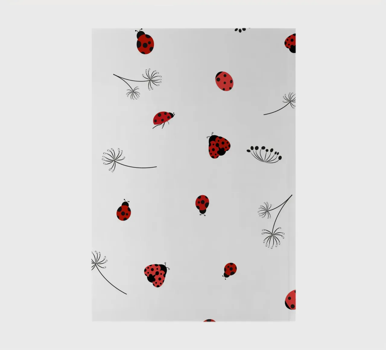 Lady bug and dandelion pattern notebook by gulsengunel