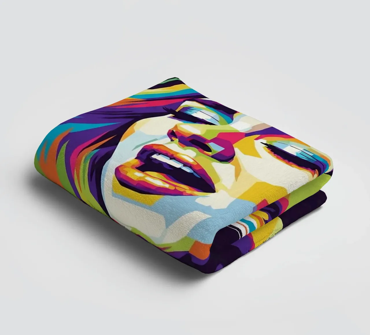 Adele pop art portrait #3 towel by Hantamrata