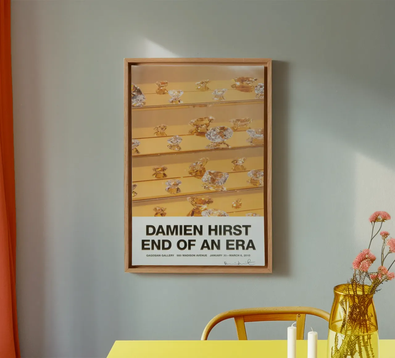 La fine di un'era - Damien Hirst tela con Cornice a cassetta da Romeyoprints