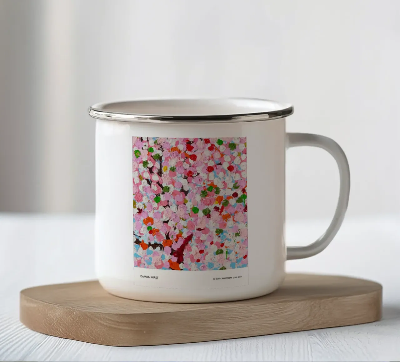 Fiori di ciliegio - Damien Hirst tazza in smalto da Romeyoprints