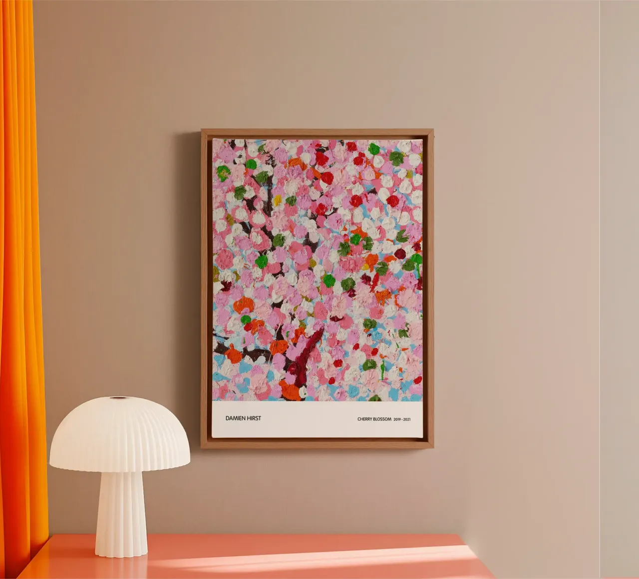 Fiori di ciliegio - Damien Hirst tela con Cornice a cassetta da Romeyoprints