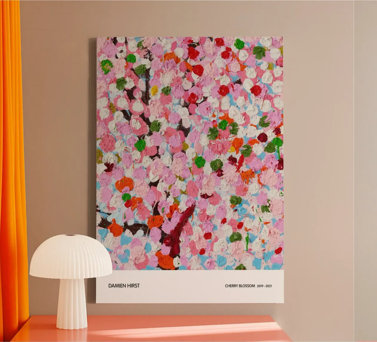 Fiori di ciliegio - Damien Hirst tela con Cornice a cassetta da Romeyoprints