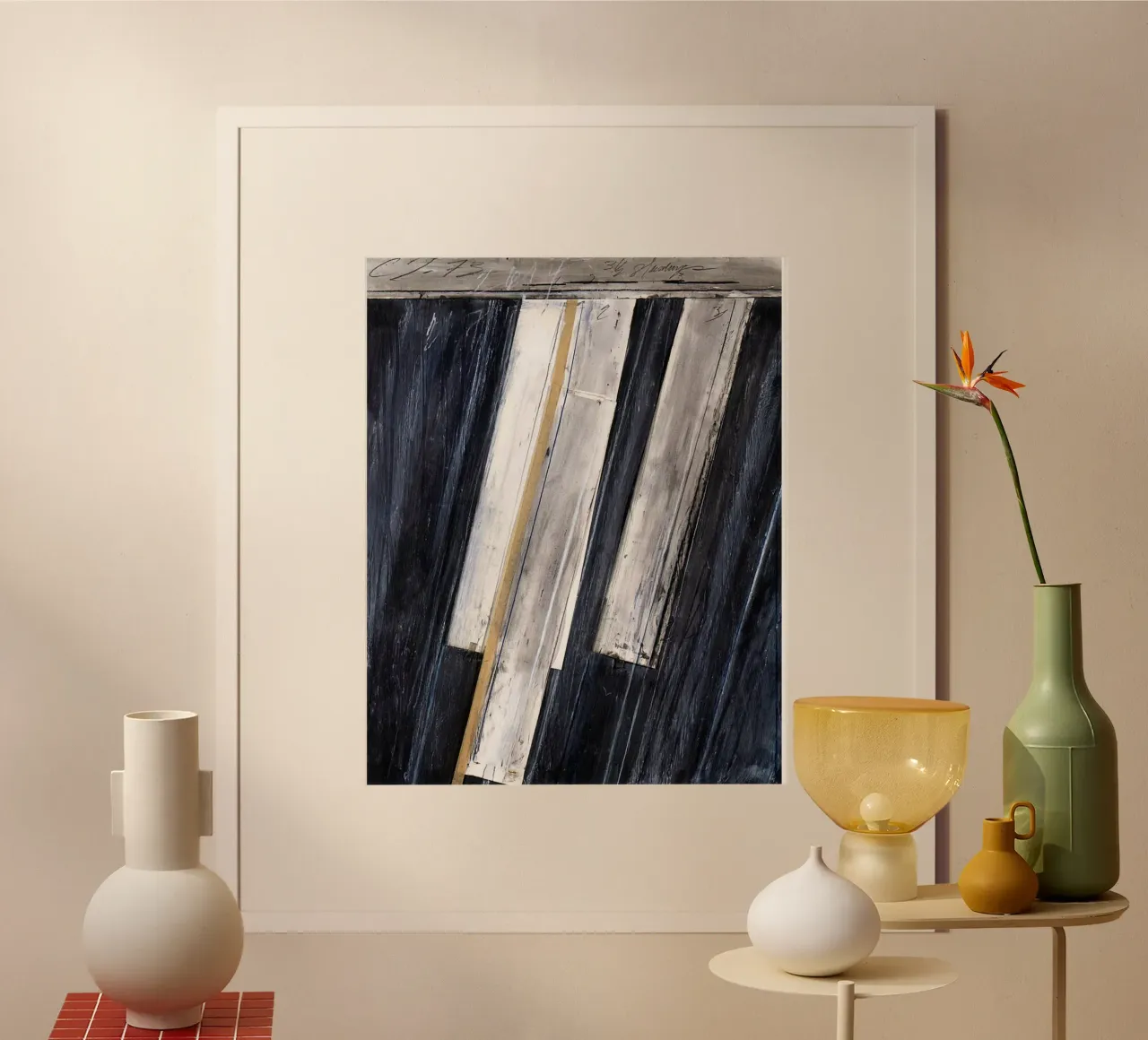 twombly - senza titolo 1973 poster con telaio in legno da Albertopant