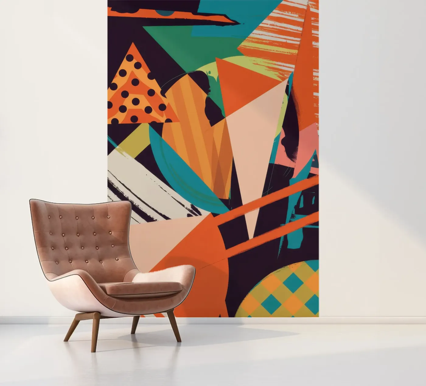 Dynamic Shape Collision fotobehang van Nova Glaze