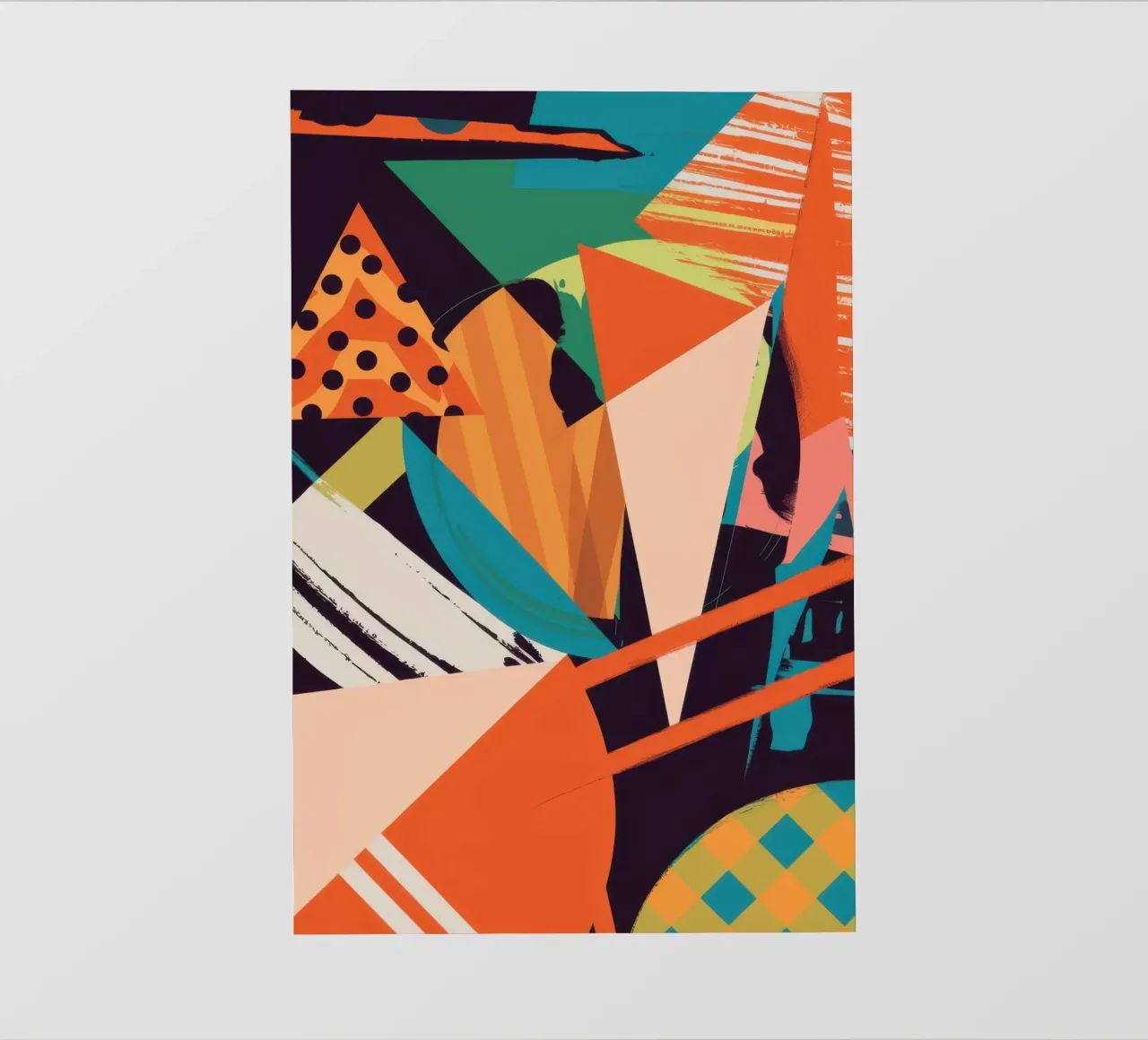 Dynamic Shape Collision fotobehang van Nova Glaze