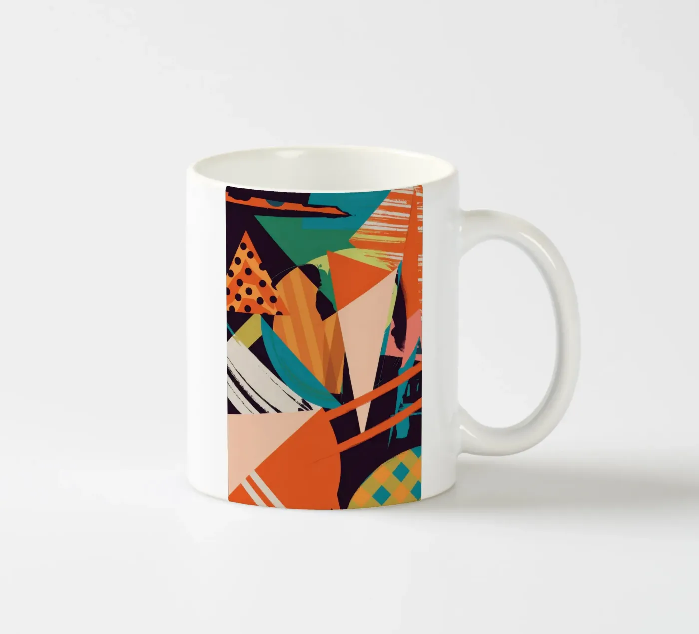 Dynamic Shape Collision ceramic mug by Nova Glaze