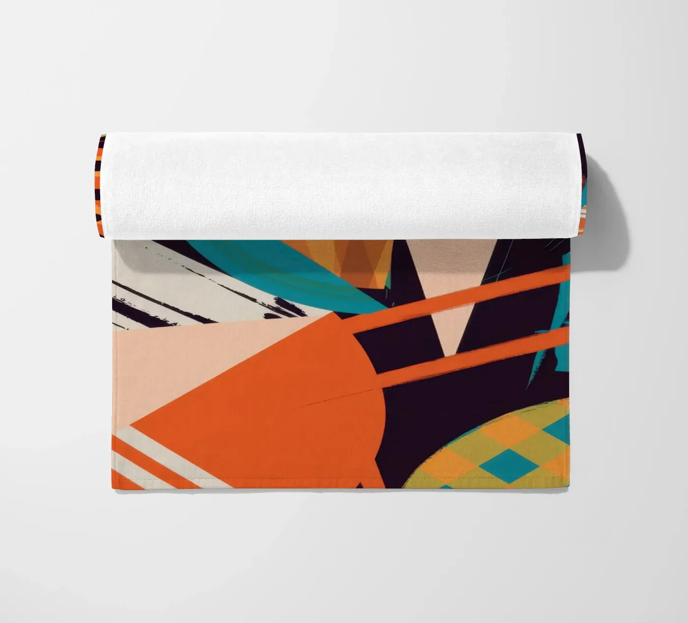 Dynamic Shape Collision beach towel by Nova Glaze