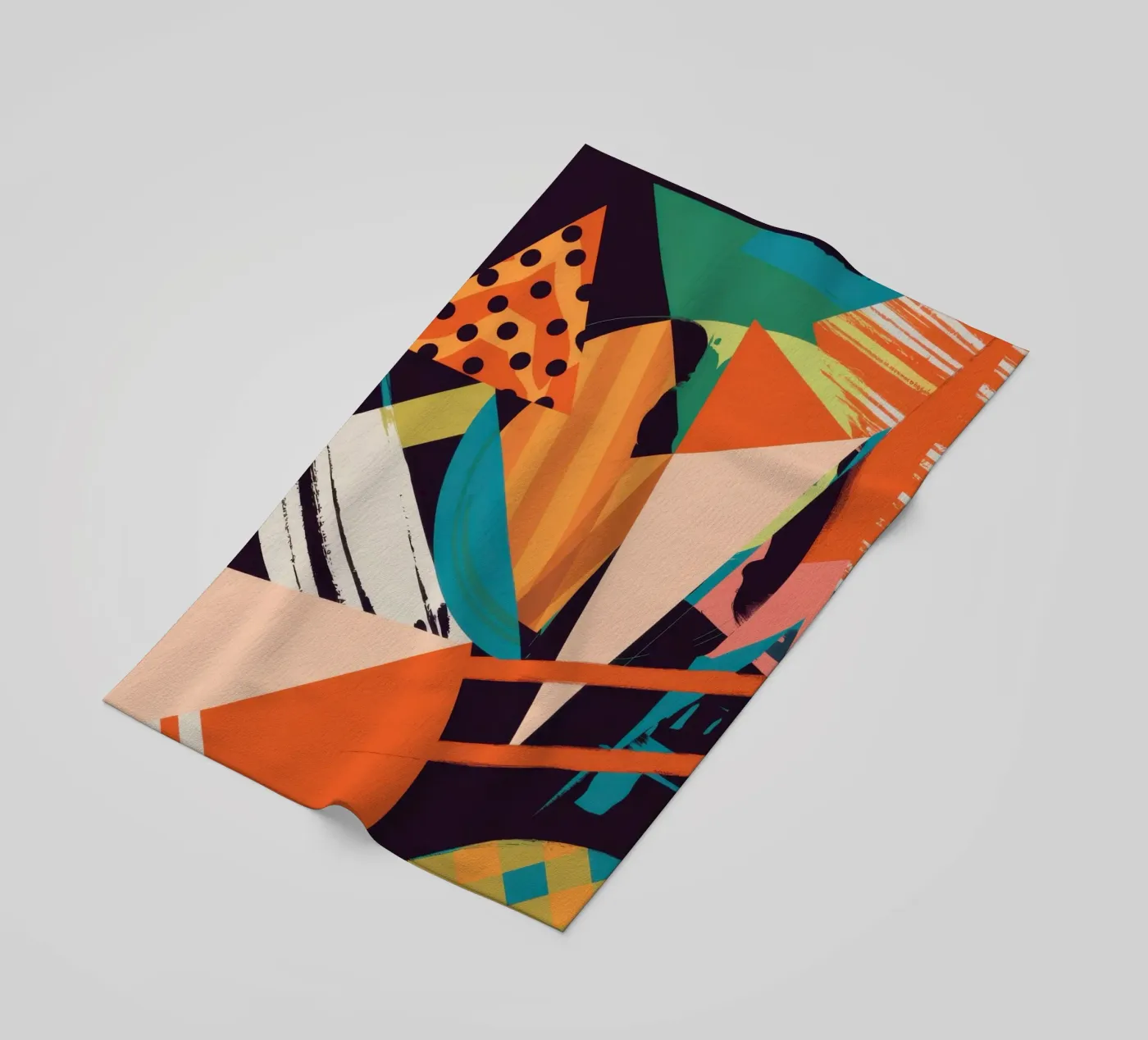 Dynamic Shape Collision beach towel by Nova Glaze