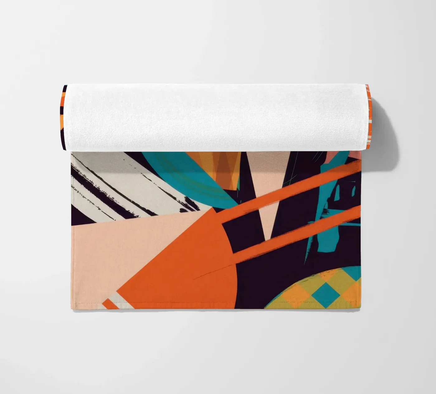 Dynamic Shape Collision beach towel by Nova Glaze