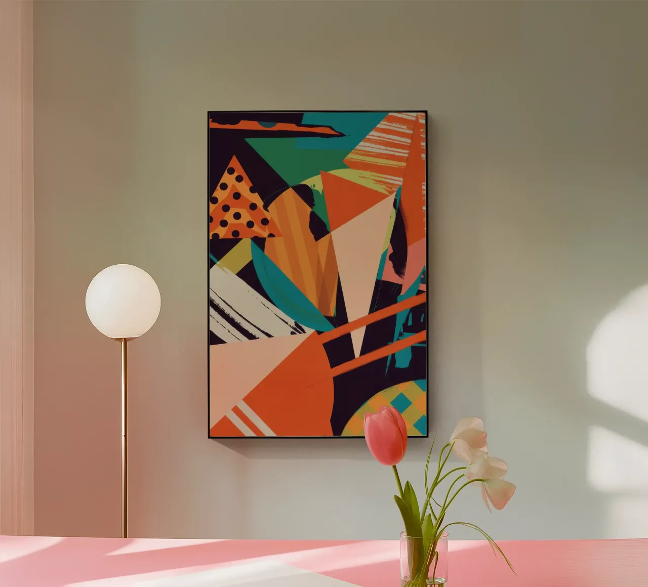 Collisione dinamica delle forme plexiglass da Nova Glaze