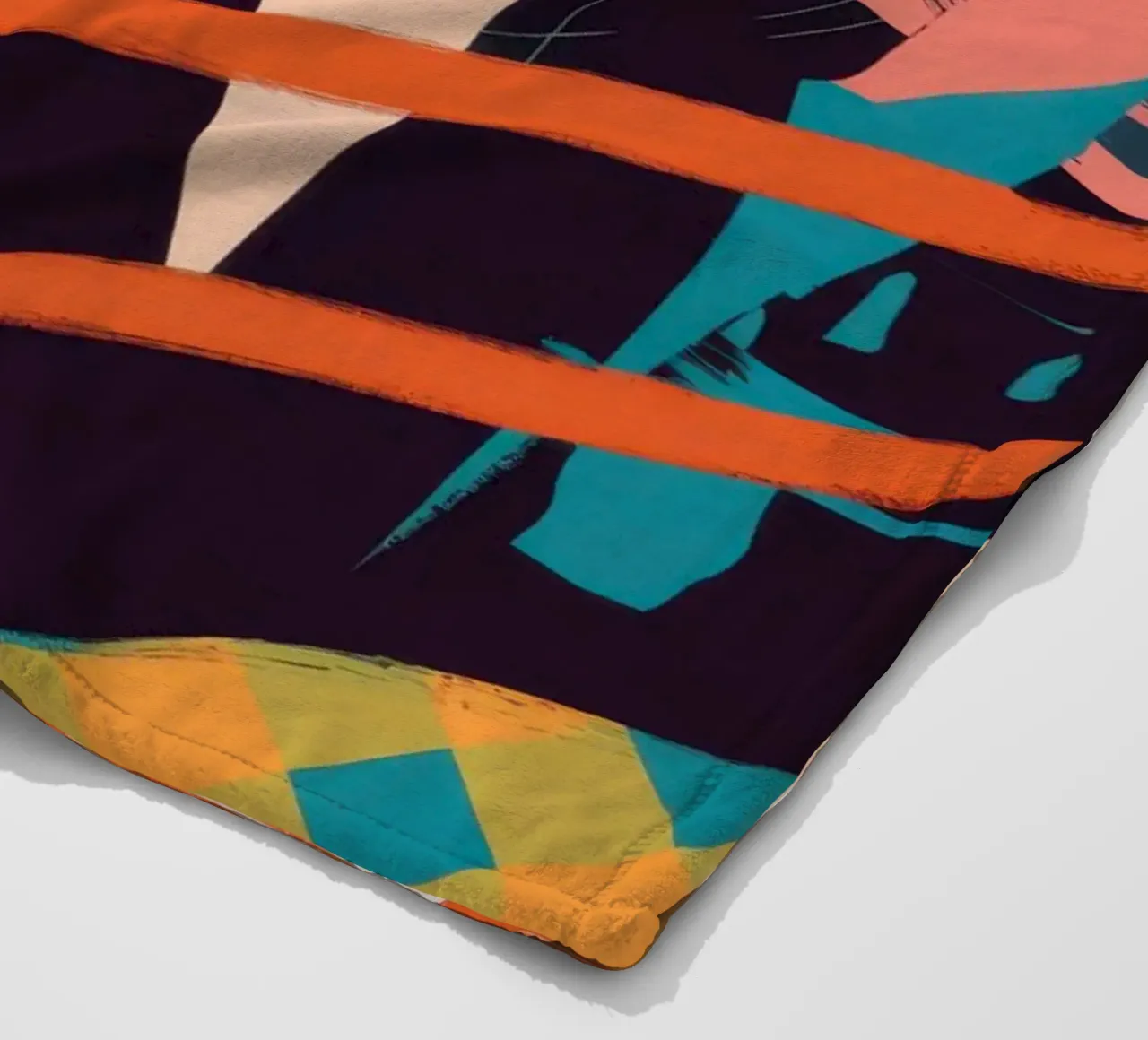 Dynamic Shape Collision fleece blanket by Nova Glaze