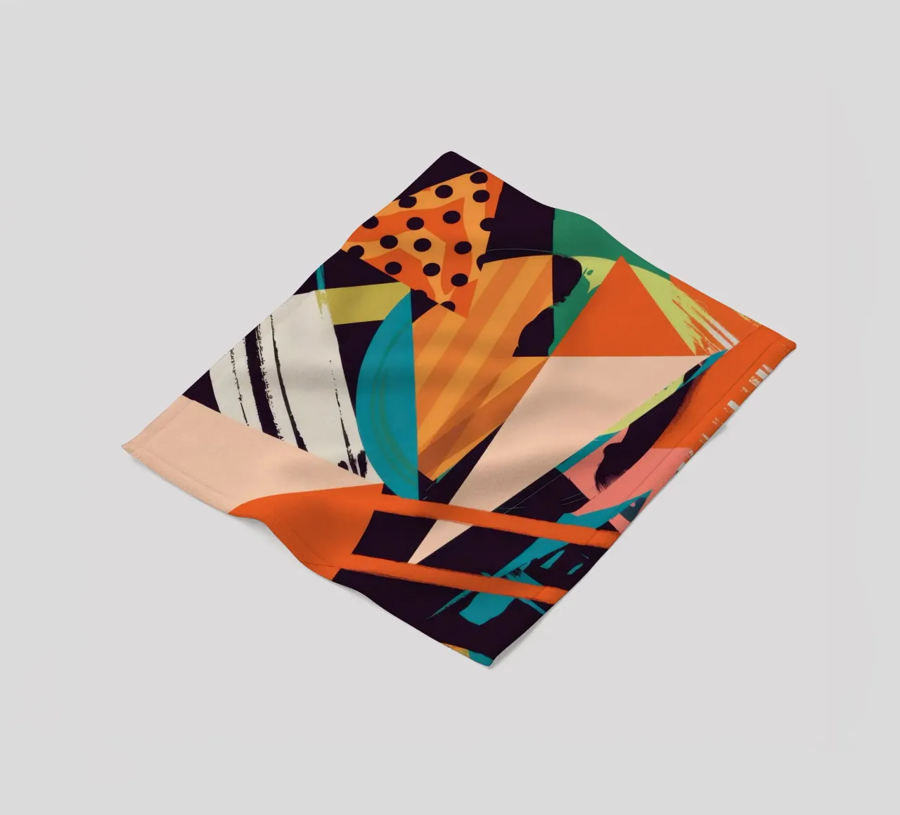 Dynamic Shape Collision fleece blanket by Nova Glaze