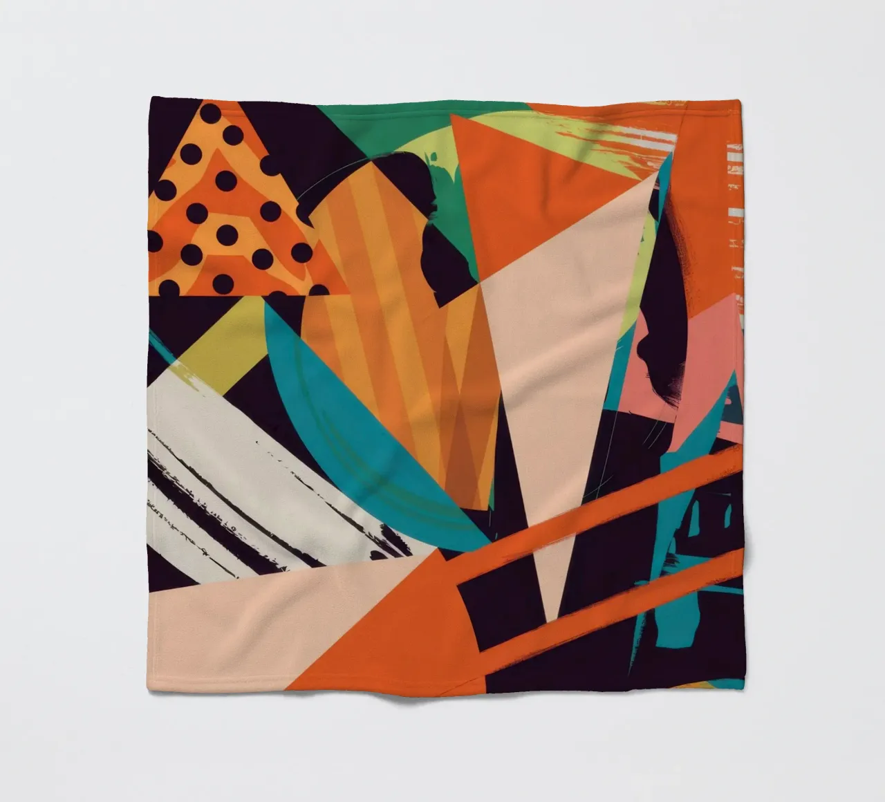 Dynamic Shape Collision fleece blanket by Nova Glaze