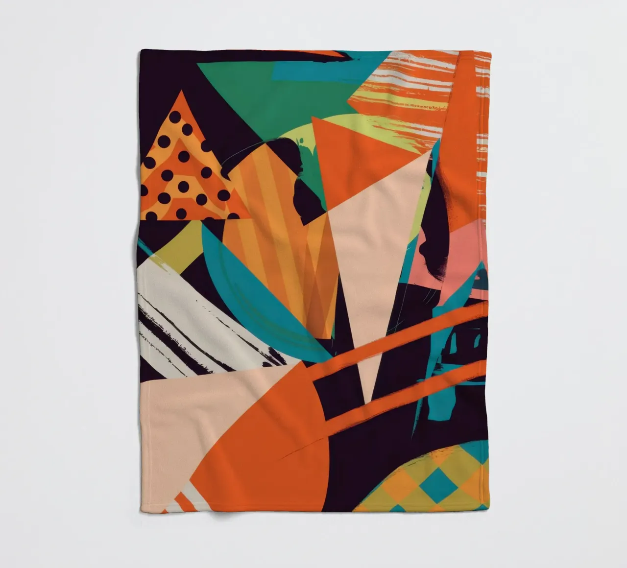 Dynamic Shape Collision fleece blanket by Nova Glaze