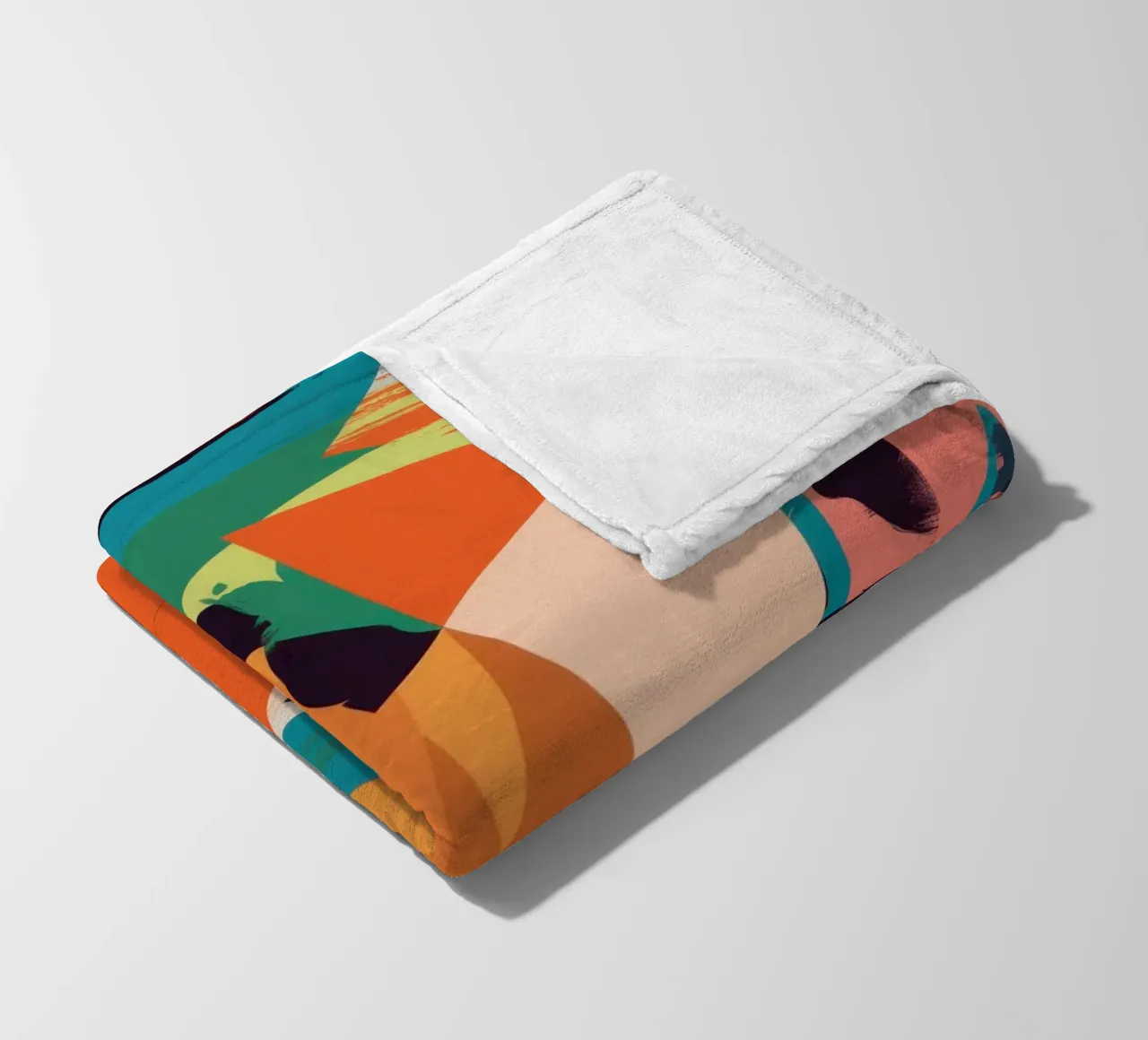 Dynamic Shape Collision fleece blanket by Nova Glaze