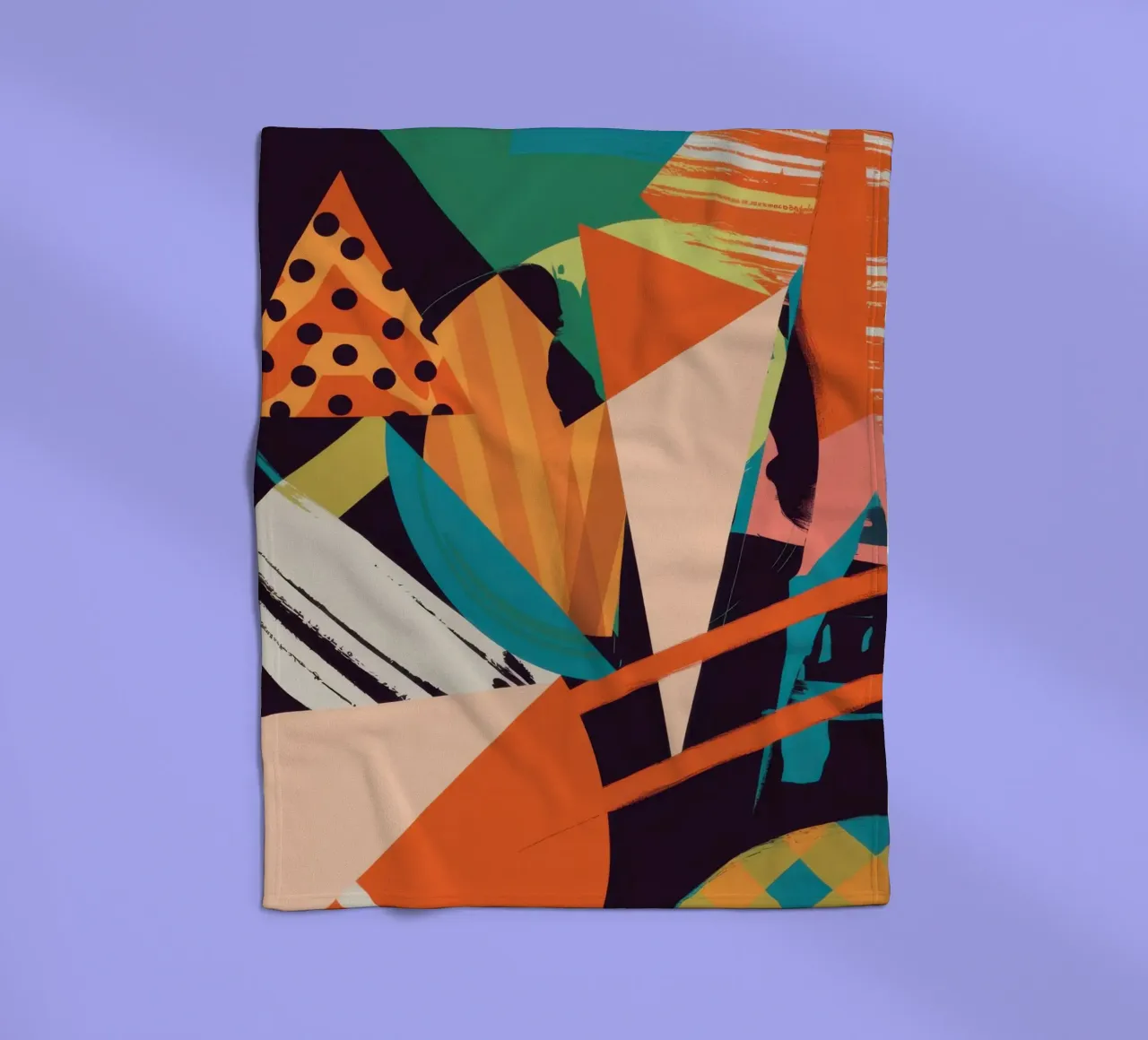 Dynamic Shape Collision fleece blanket by Nova Glaze