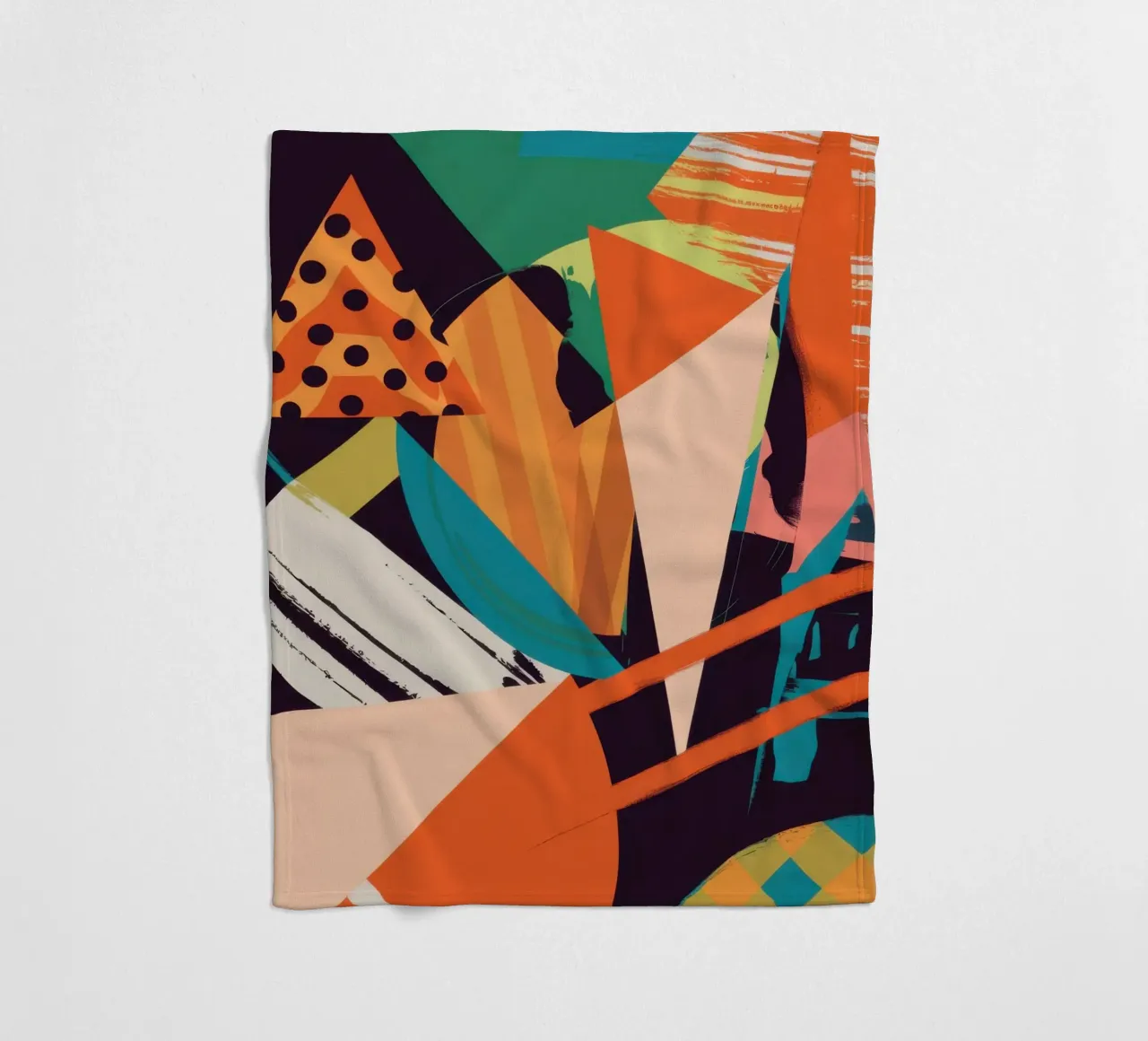 Dynamic Shape Collision fleece blanket by Nova Glaze