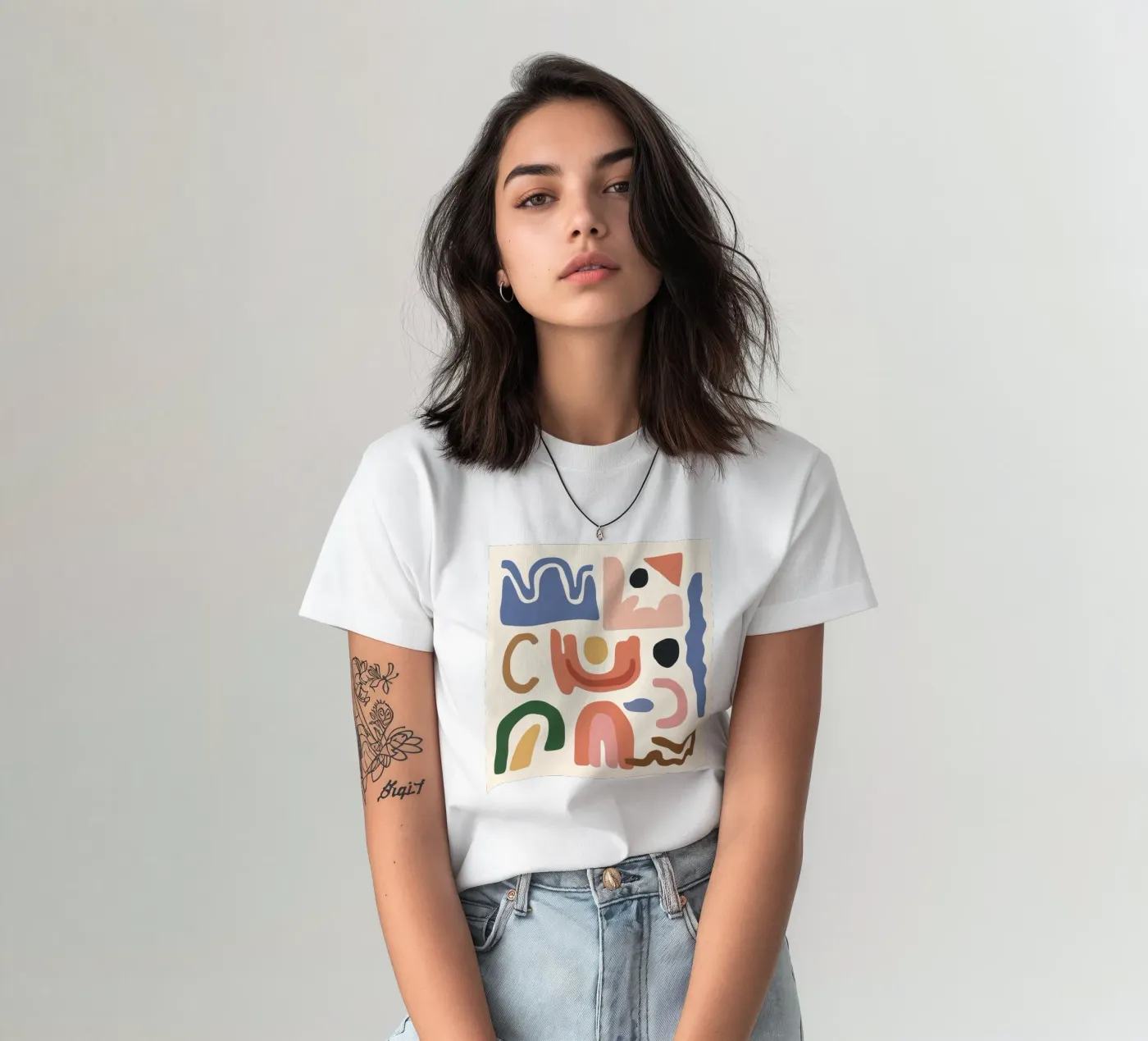 Assemblaggio della forma Boho t-shirt da Snow Mist