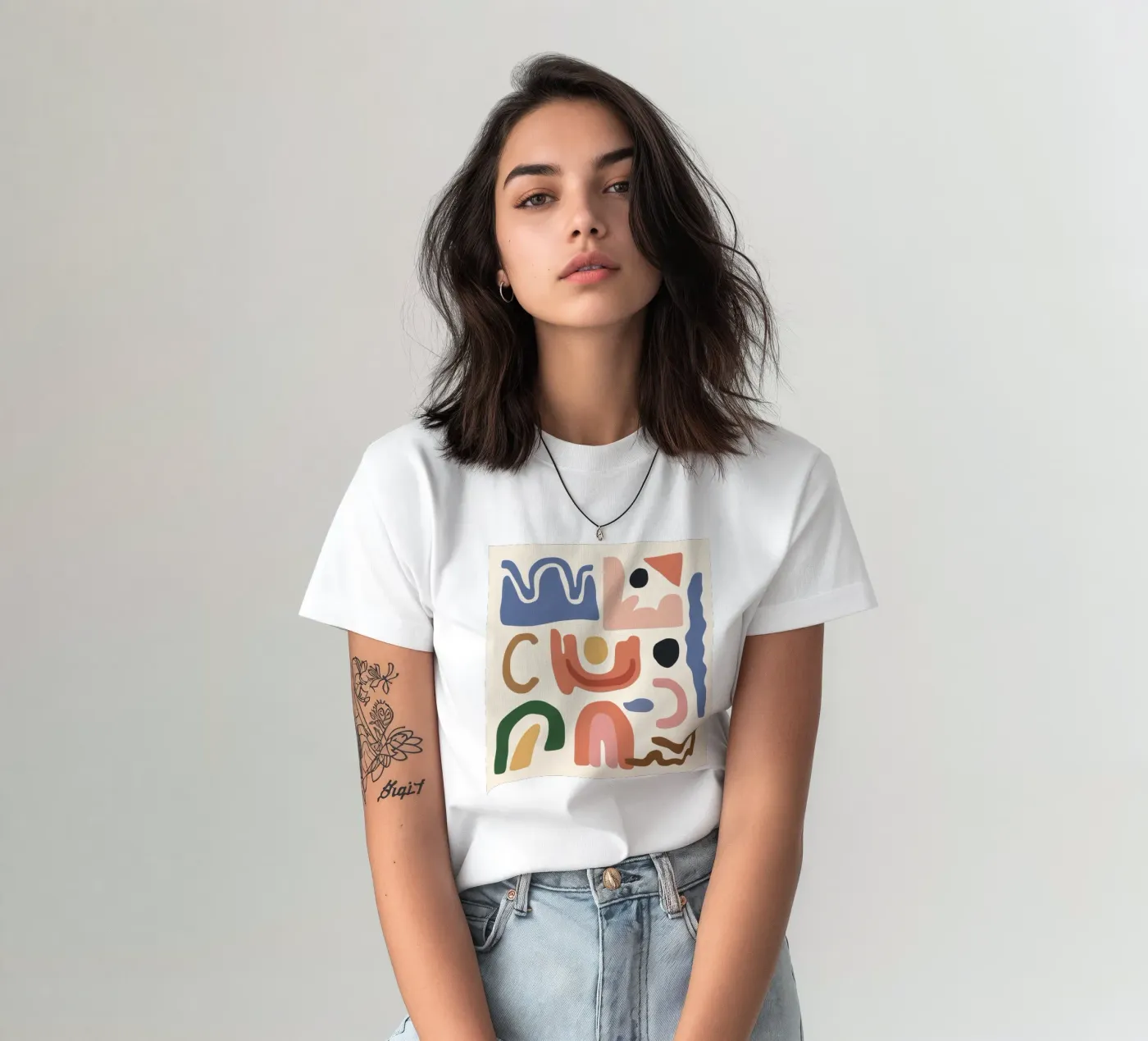 Assemblaggio della forma Boho t-shirt da Snow Mist