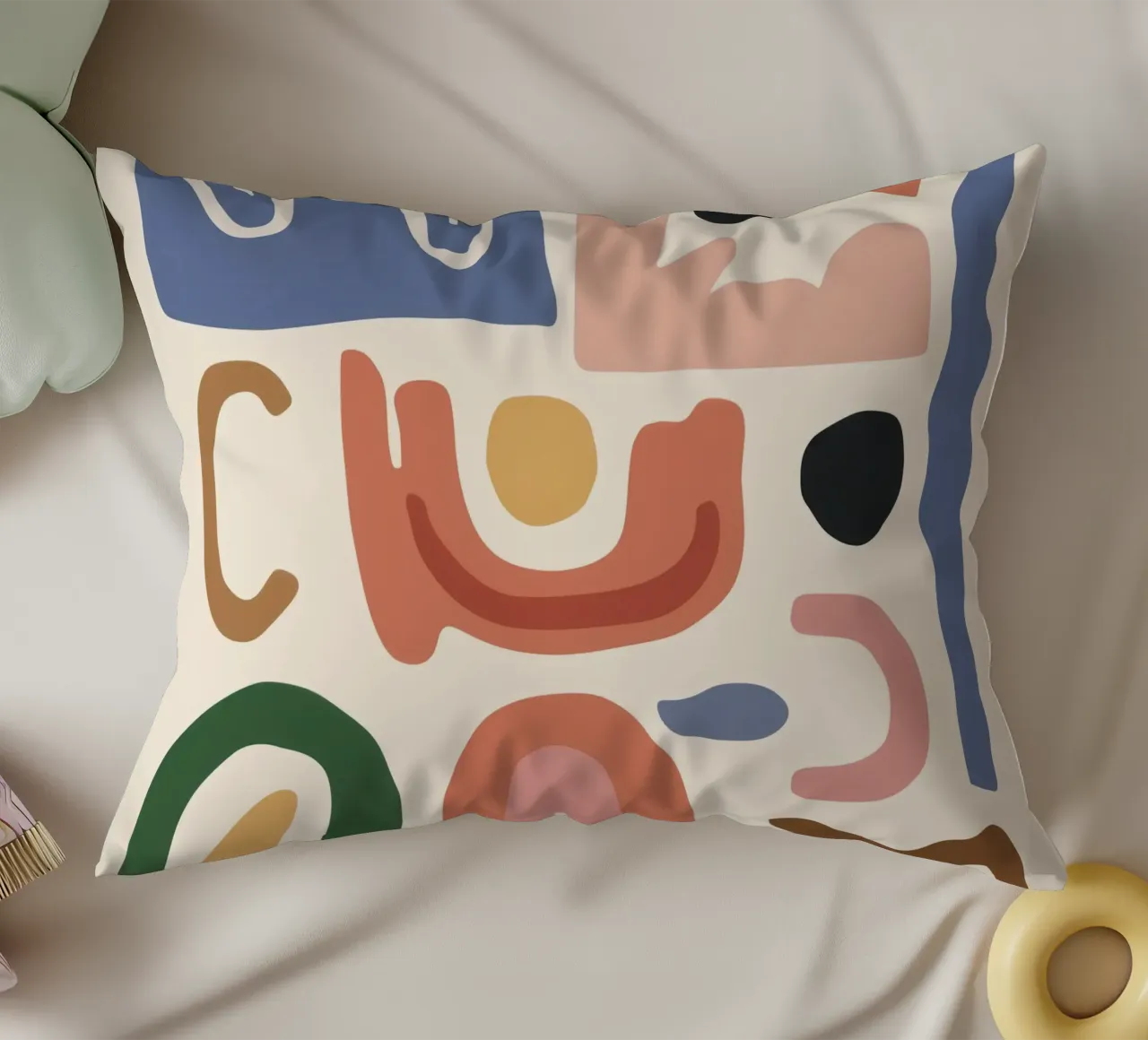 Boho Shape Assembly decorative cushion by Snow Mist