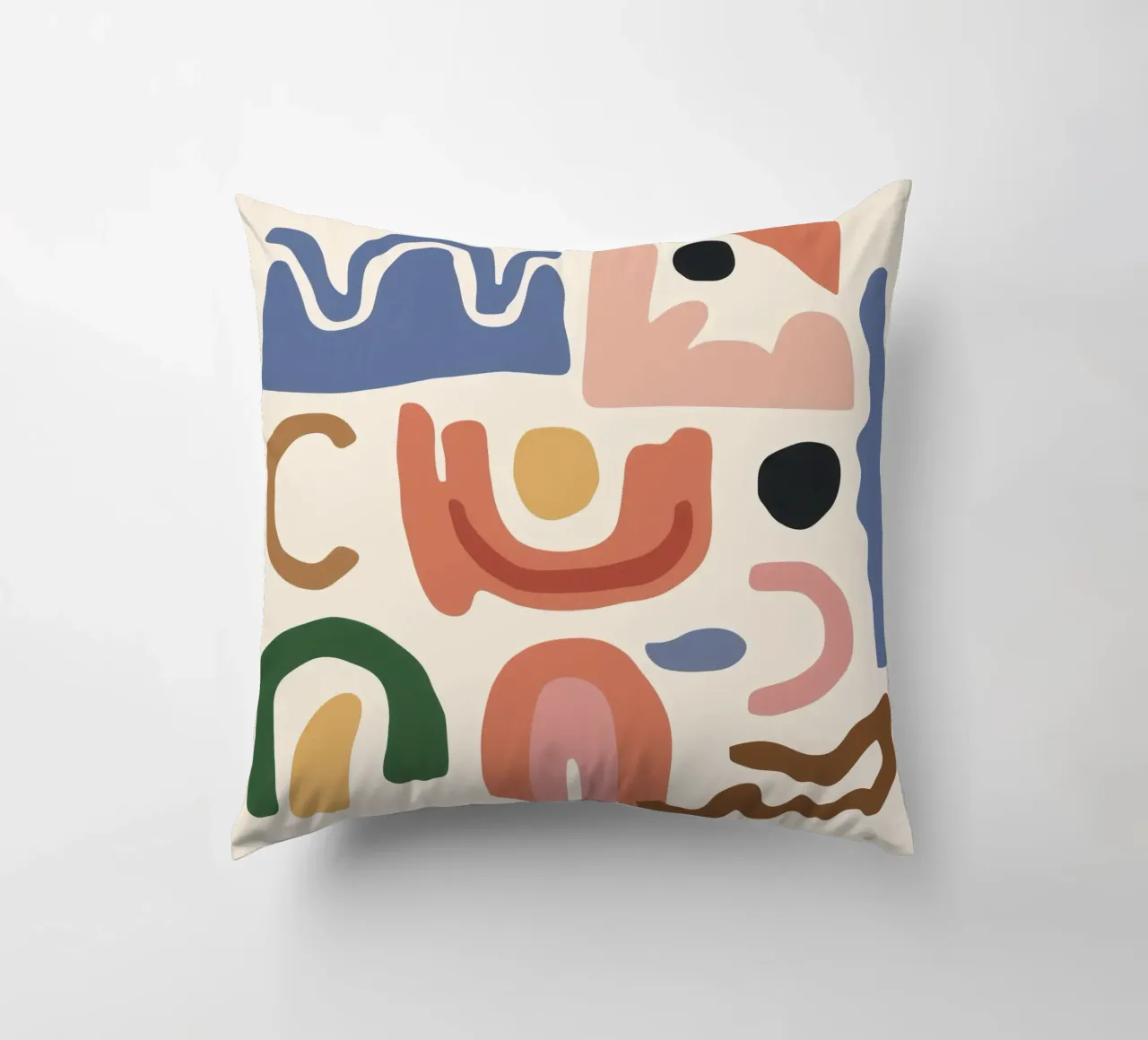 Boho Shape Assembly decorative cushion by Snow Mist