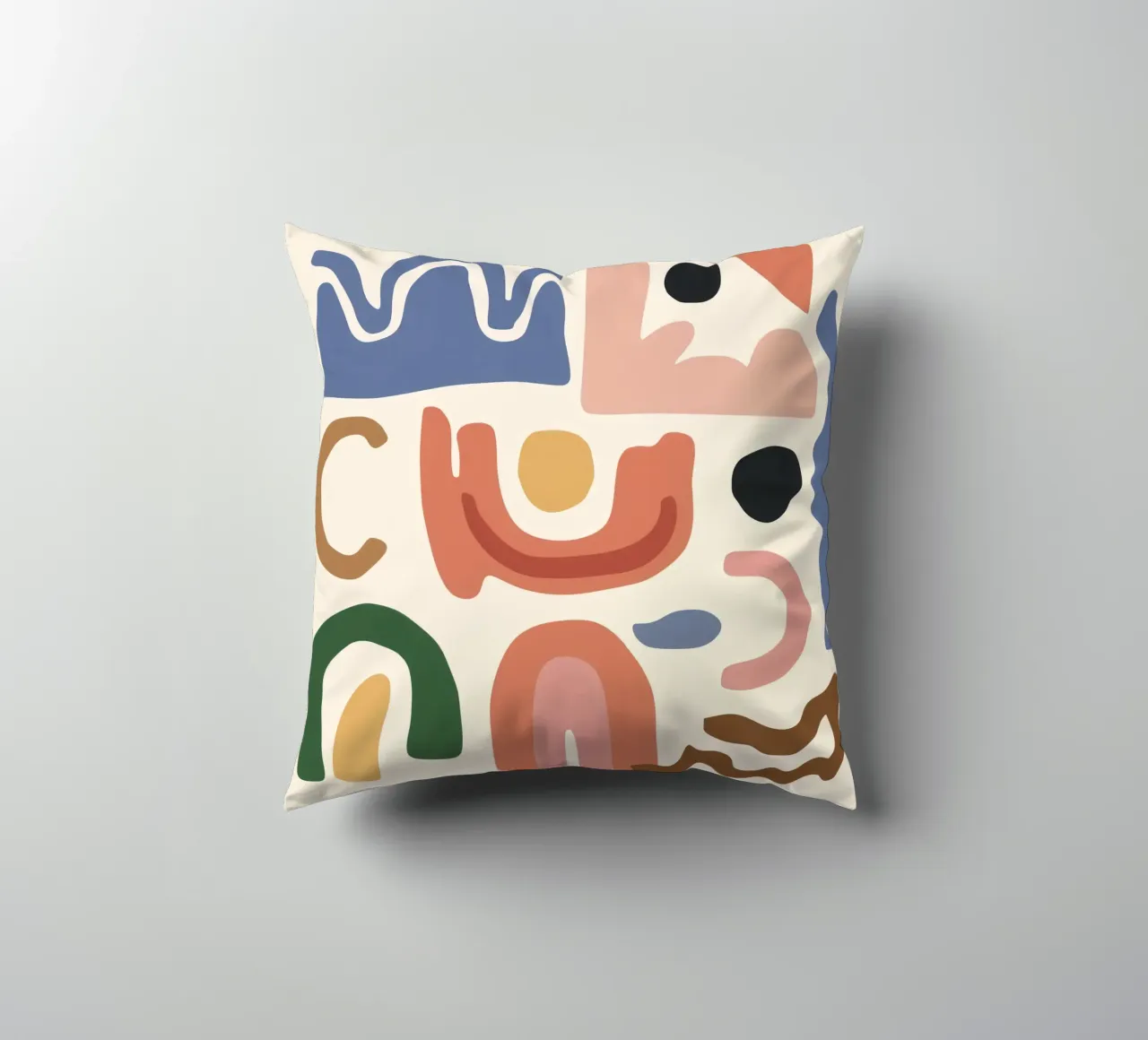 Boho Shape Assembly decorative cushion by Snow Mist
