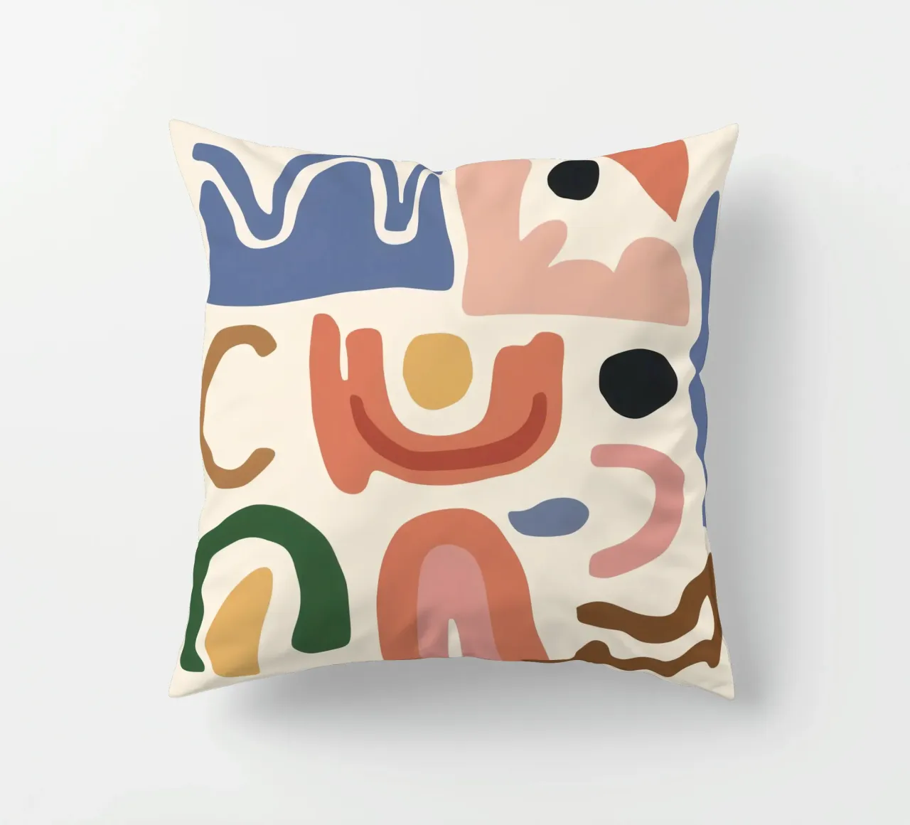 Boho Shape Assembly decorative cushion by Snow Mist