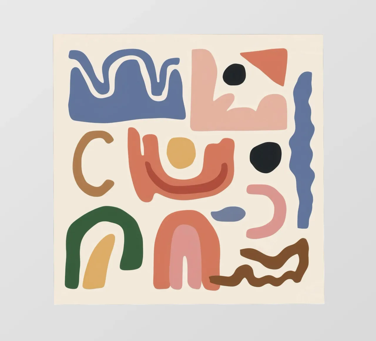 Boho Shape Assembly fotobehang van Snow Mist