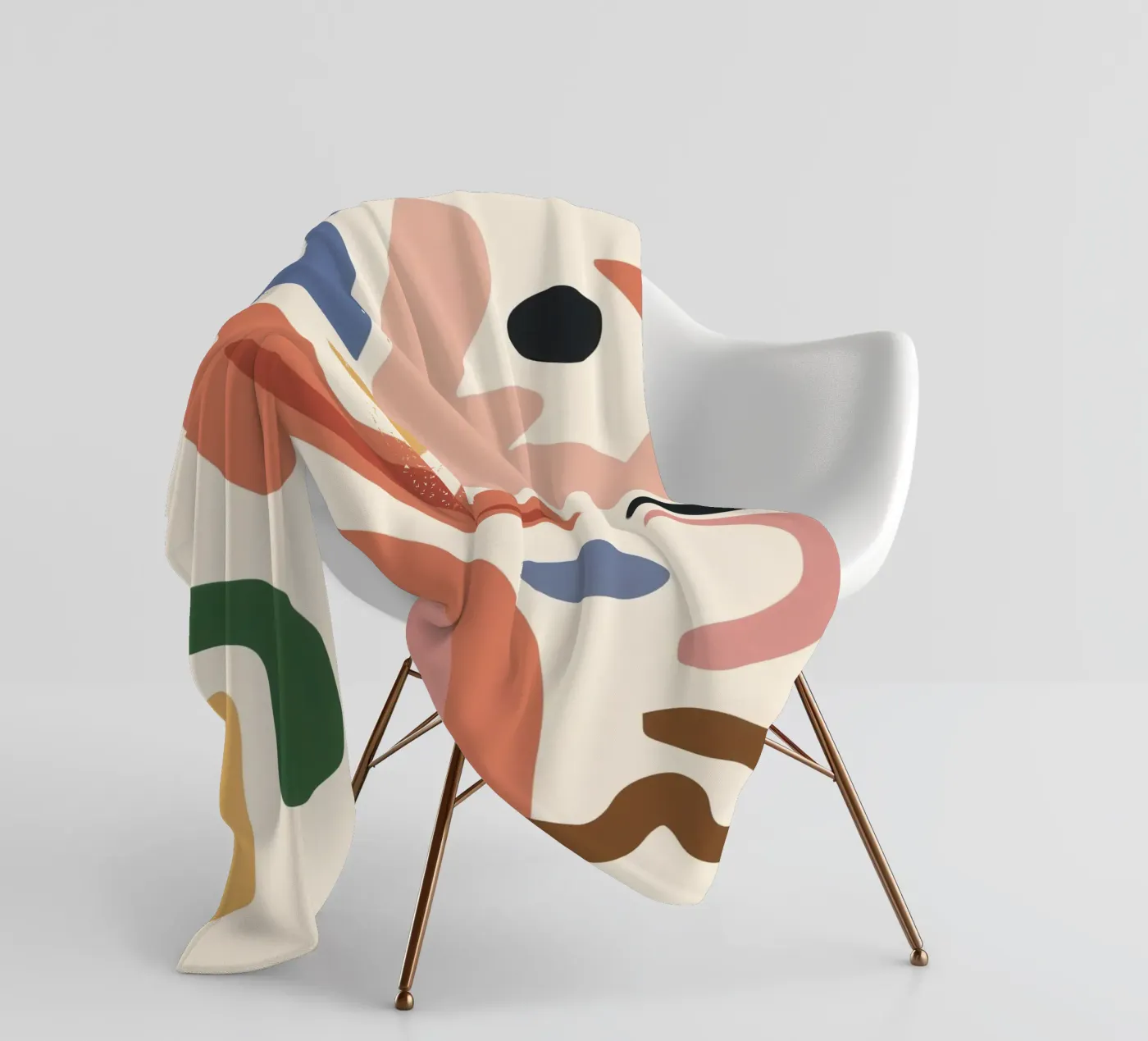 Boho Shape Assembly Fleecedecke von Snow Mist