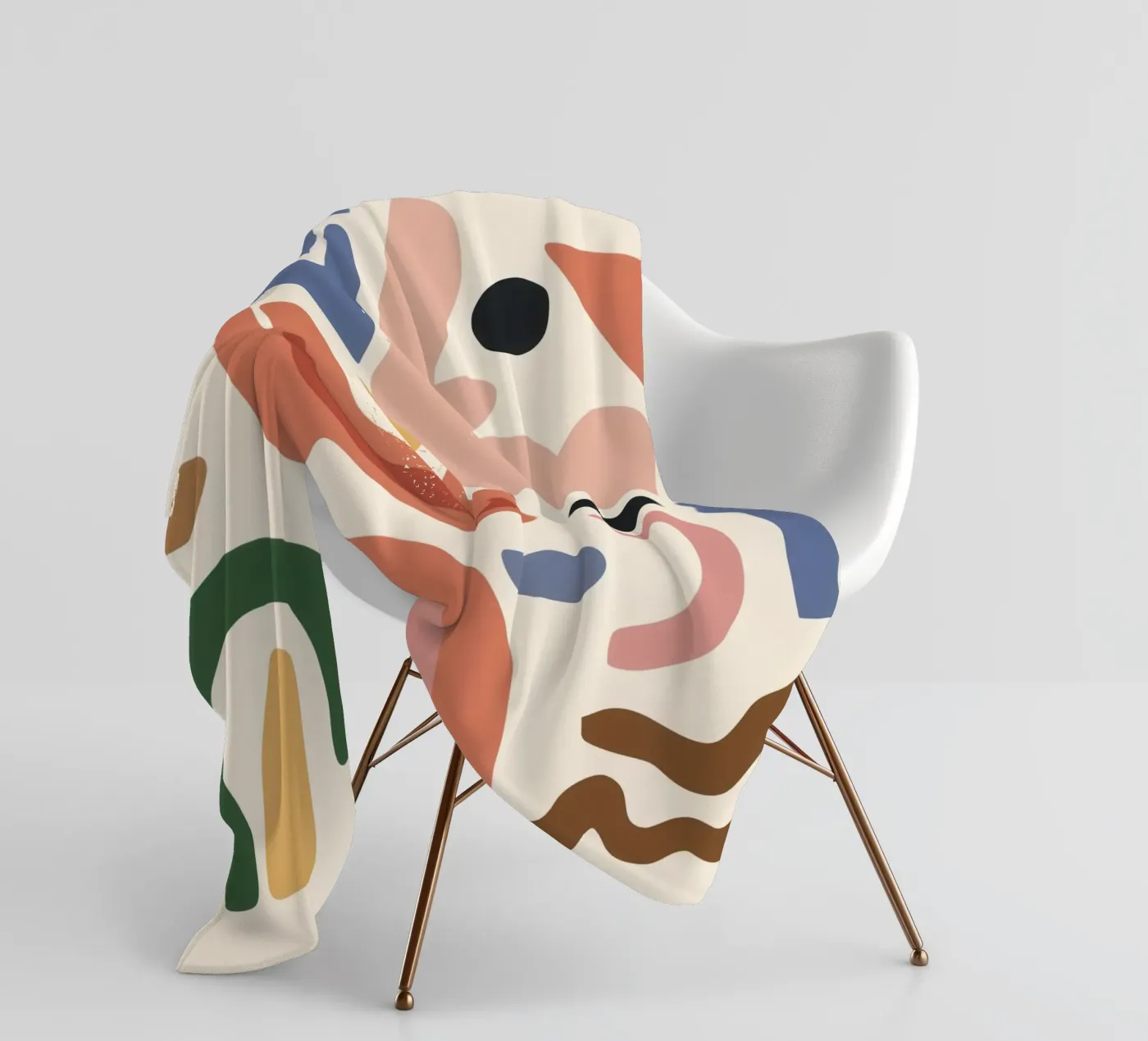 Boho Shape Assembly Fleecedecke von Snow Mist