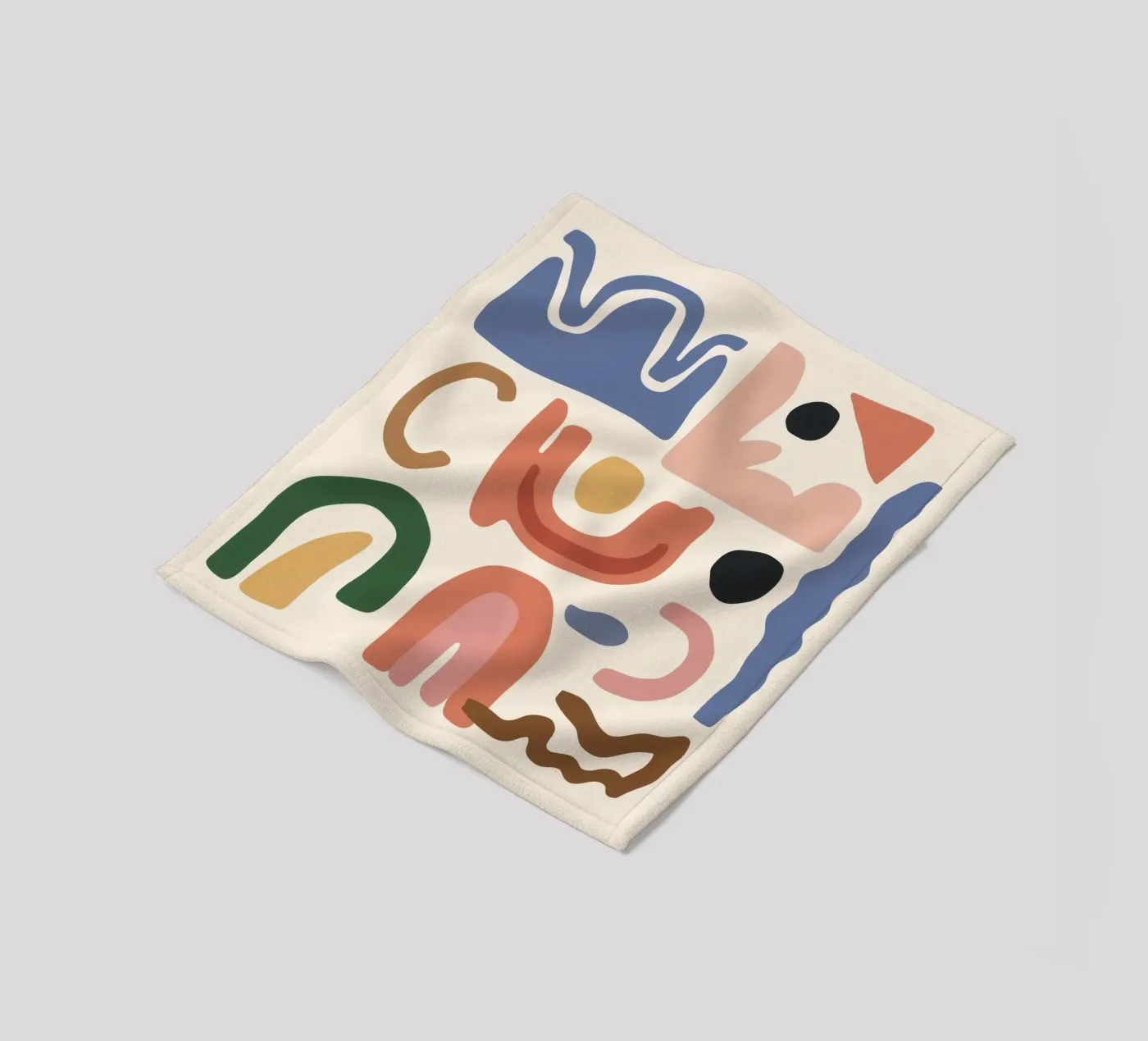 Boho Shape Assembly Fleecedecke von Snow Mist