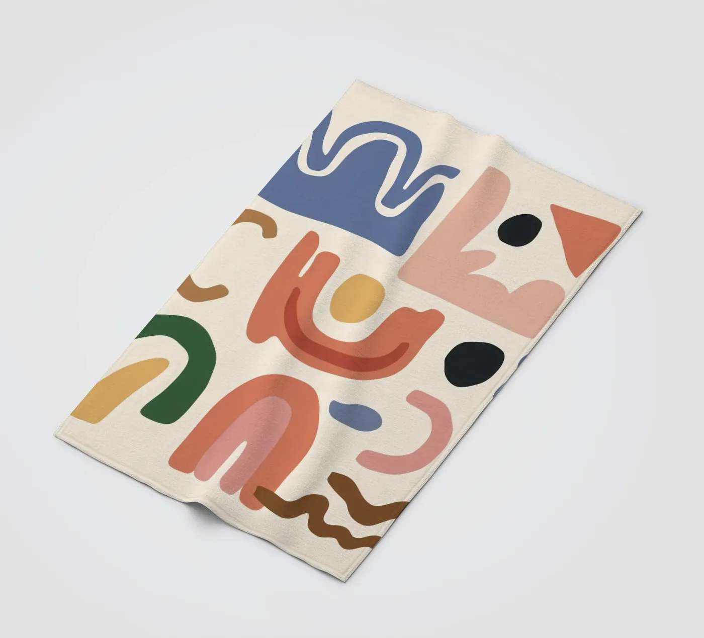 Boho Shape Assembly Fleecedecke von Snow Mist