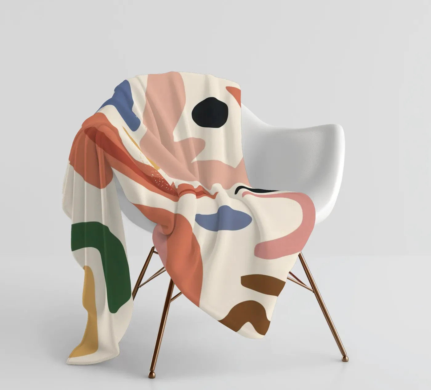 Boho Shape Assembly Fleecedecke von Snow Mist