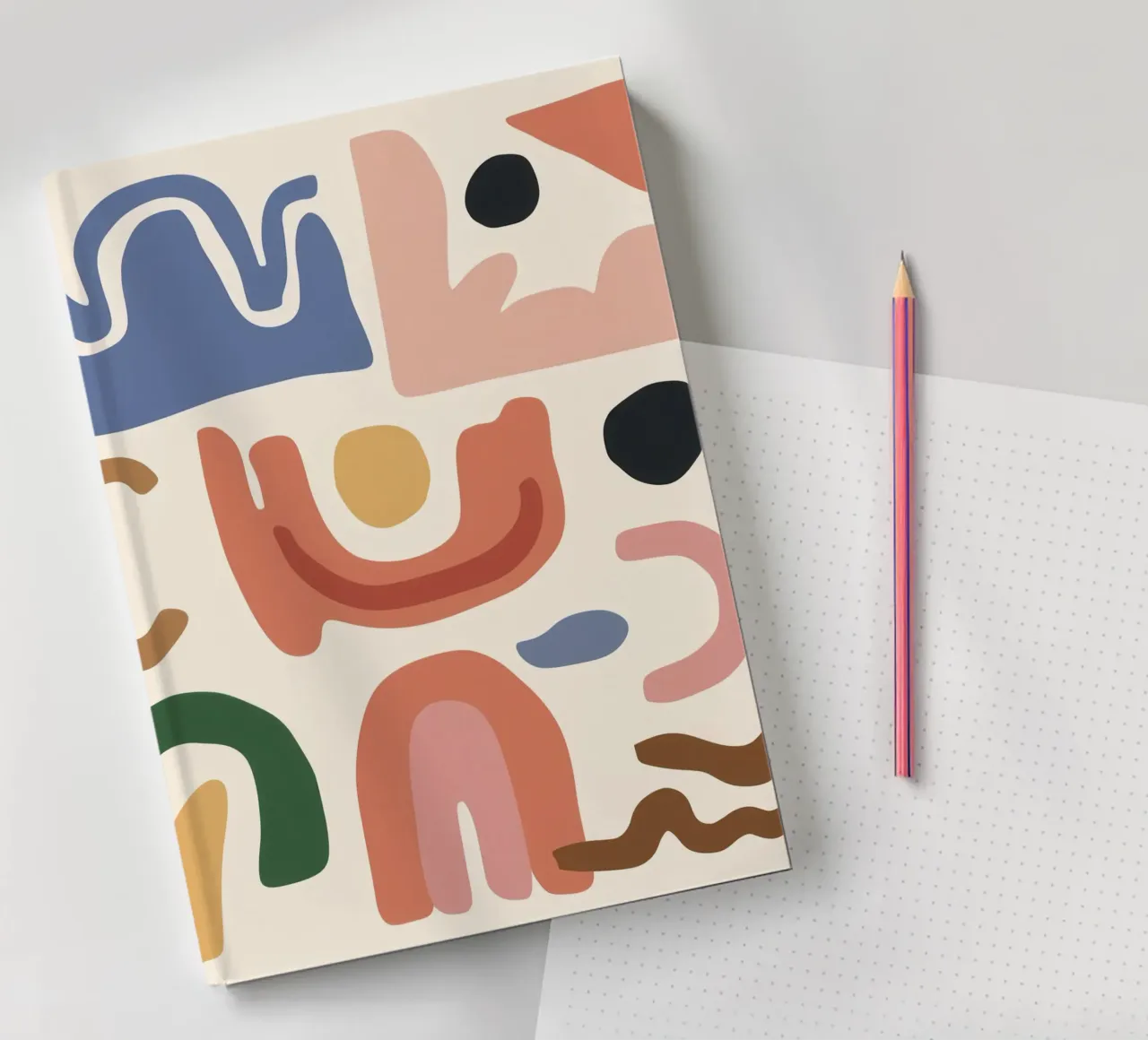 Boho Shape Assembly notebook by Snow Mist