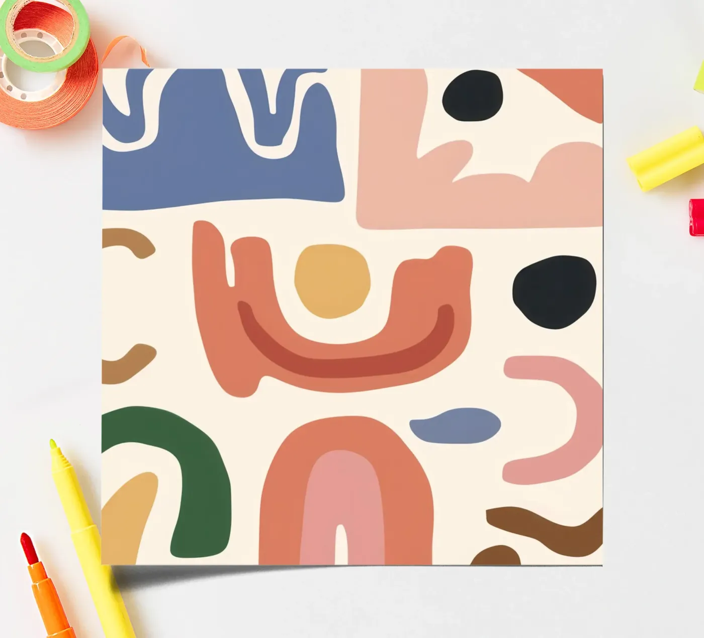 Boho Shape Assembly foglio adesivo da Snow Mist