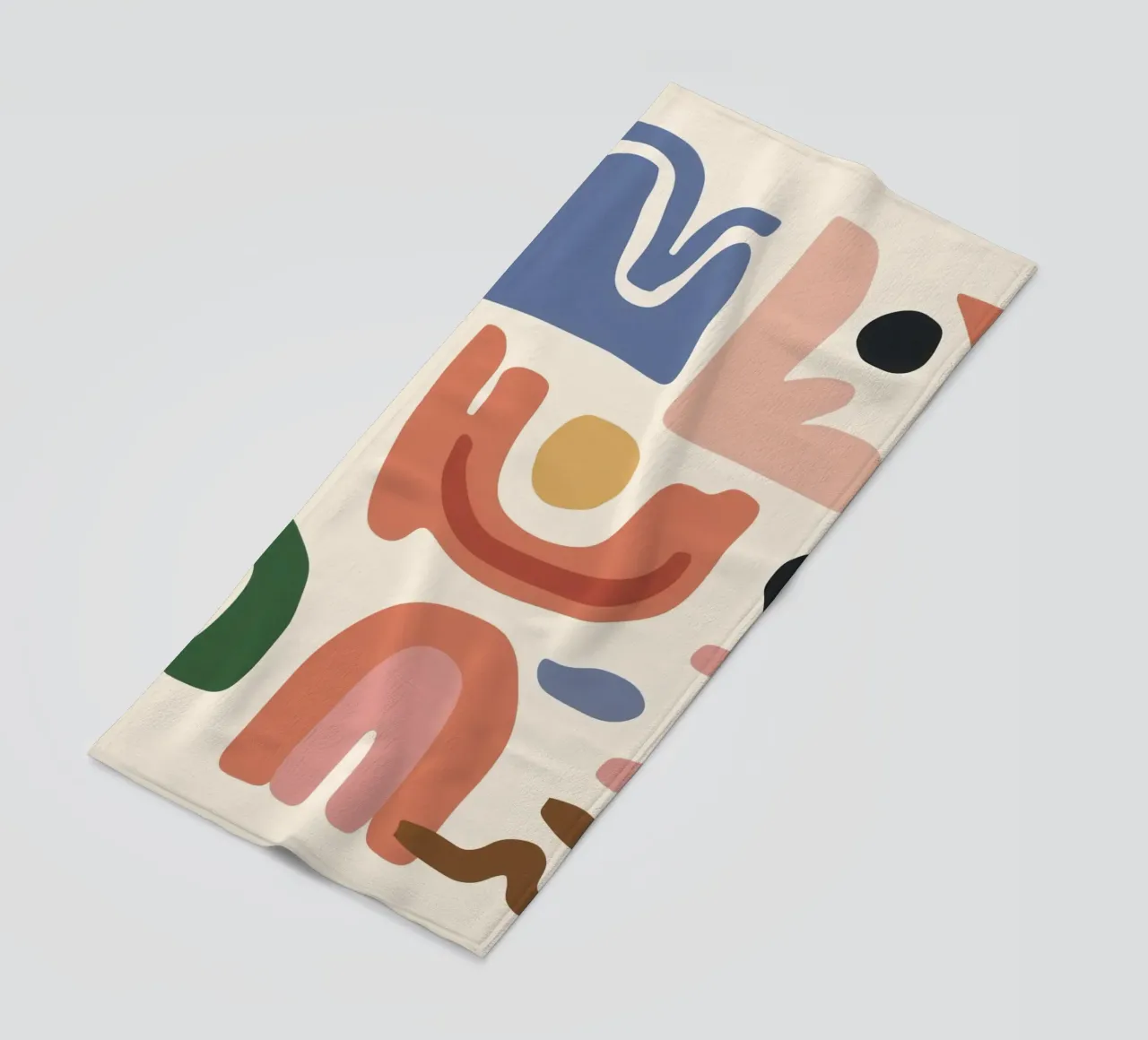 Boho Shape Assembly beach towel by Snow Mist