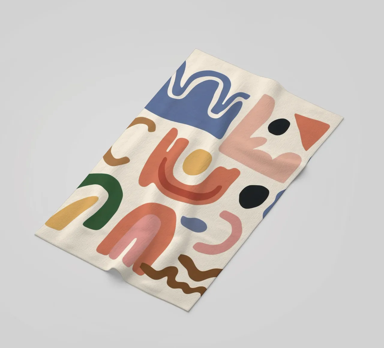Boho Shape Assembly beach towel by Snow Mist