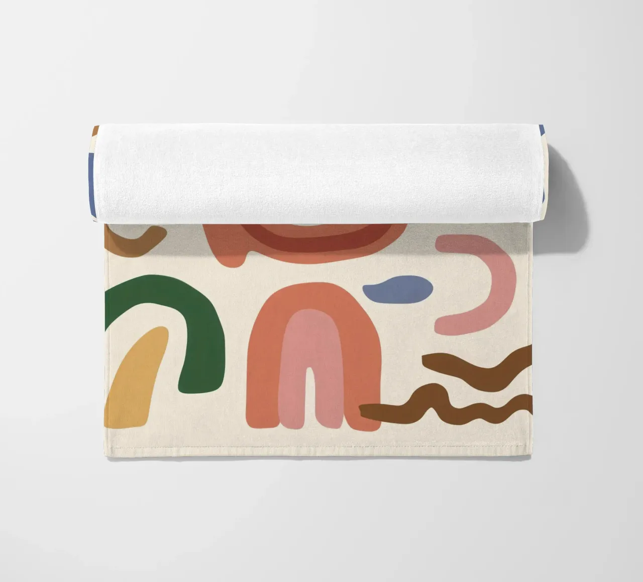 Boho Shape Assembly beach towel by Snow Mist