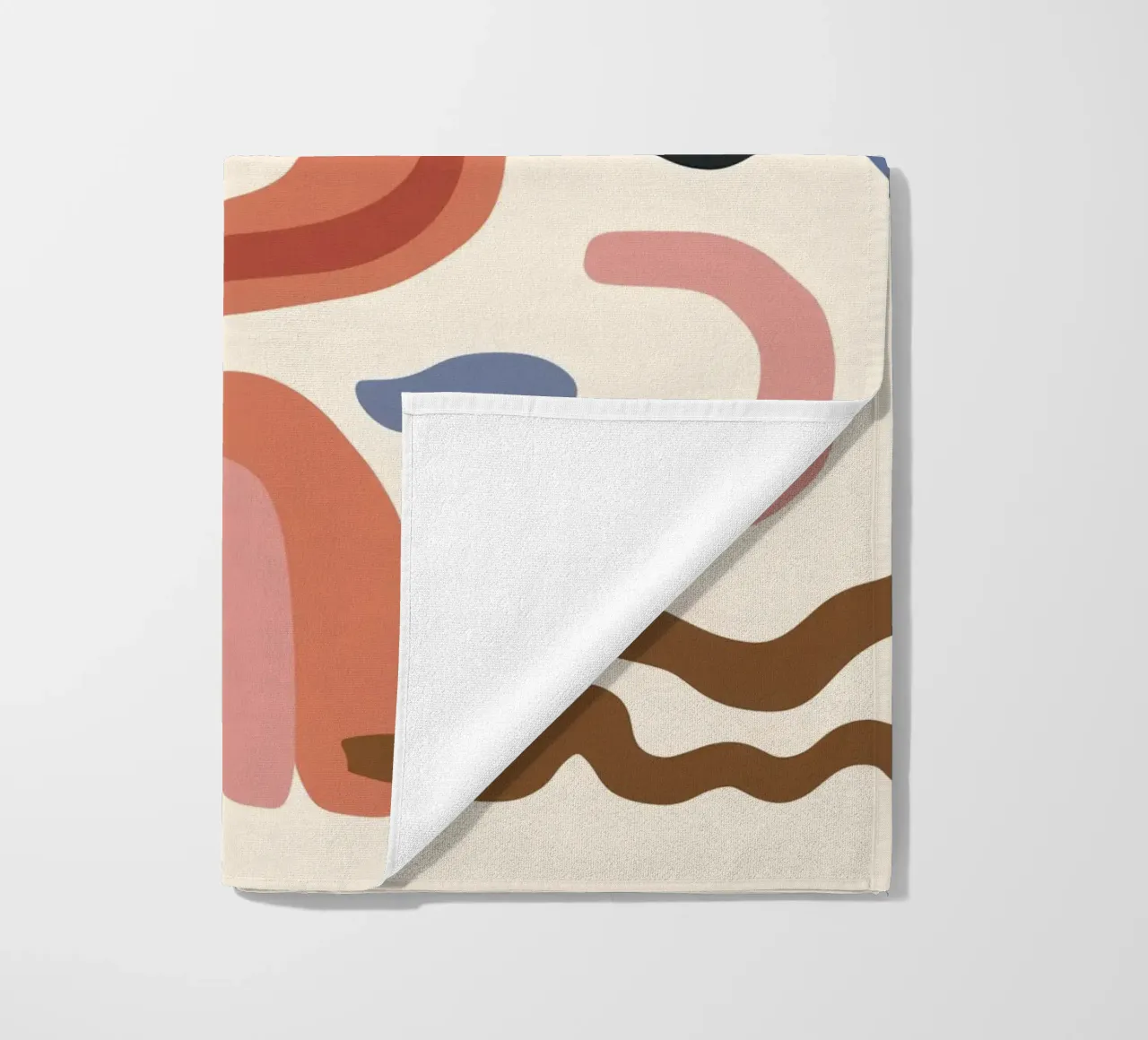 Boho Shape Assembly beach towel by Snow Mist