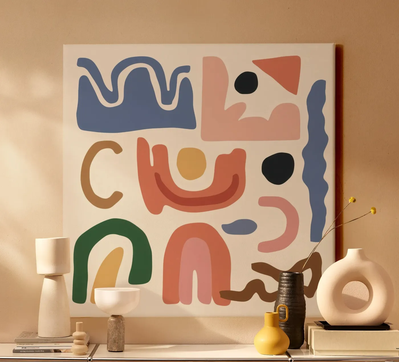 Boho Vorm Montage canvas van Snow Mist