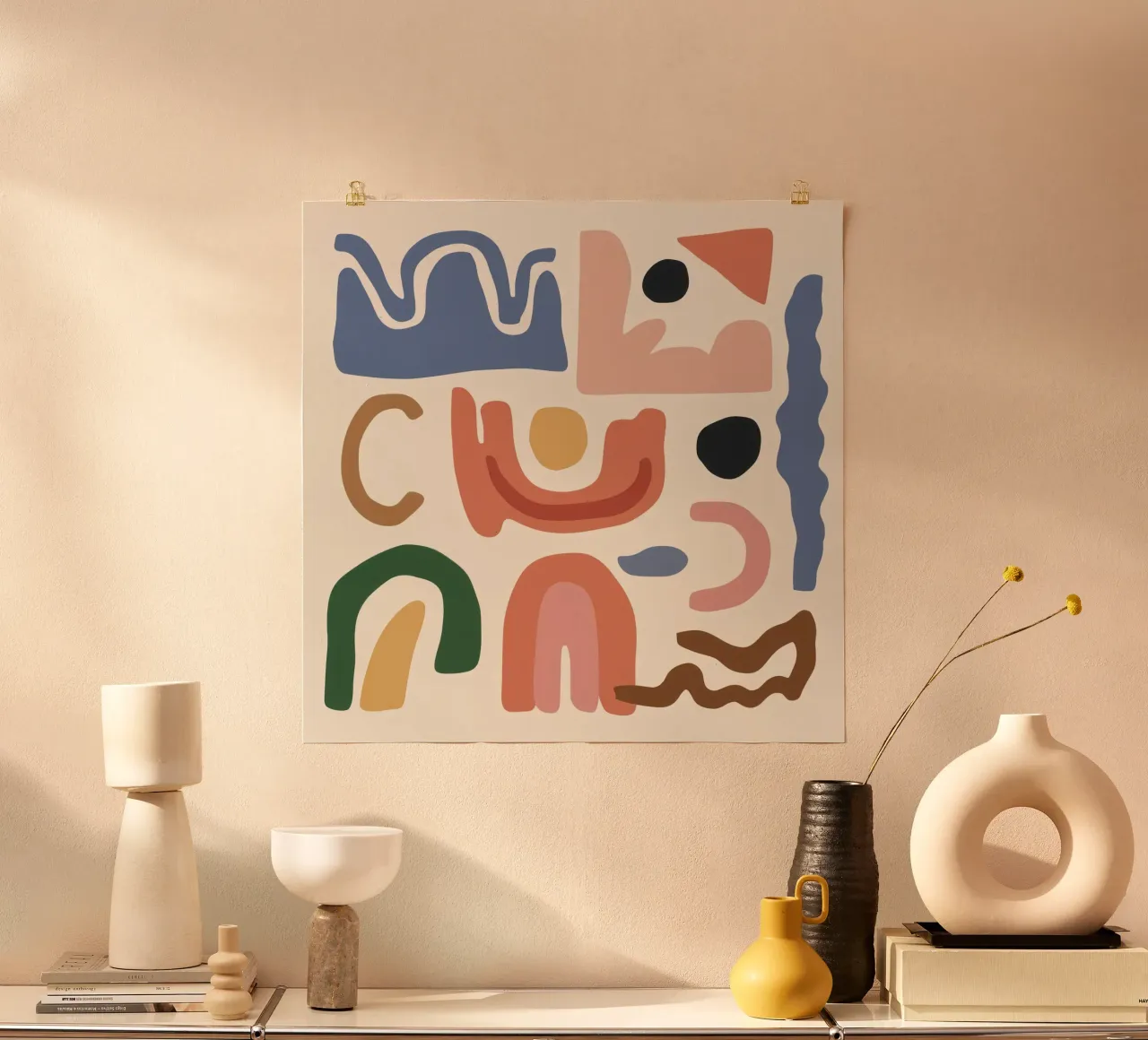 Assemblaggio della forma Boho poster con telaio in plastica da Snow Mist