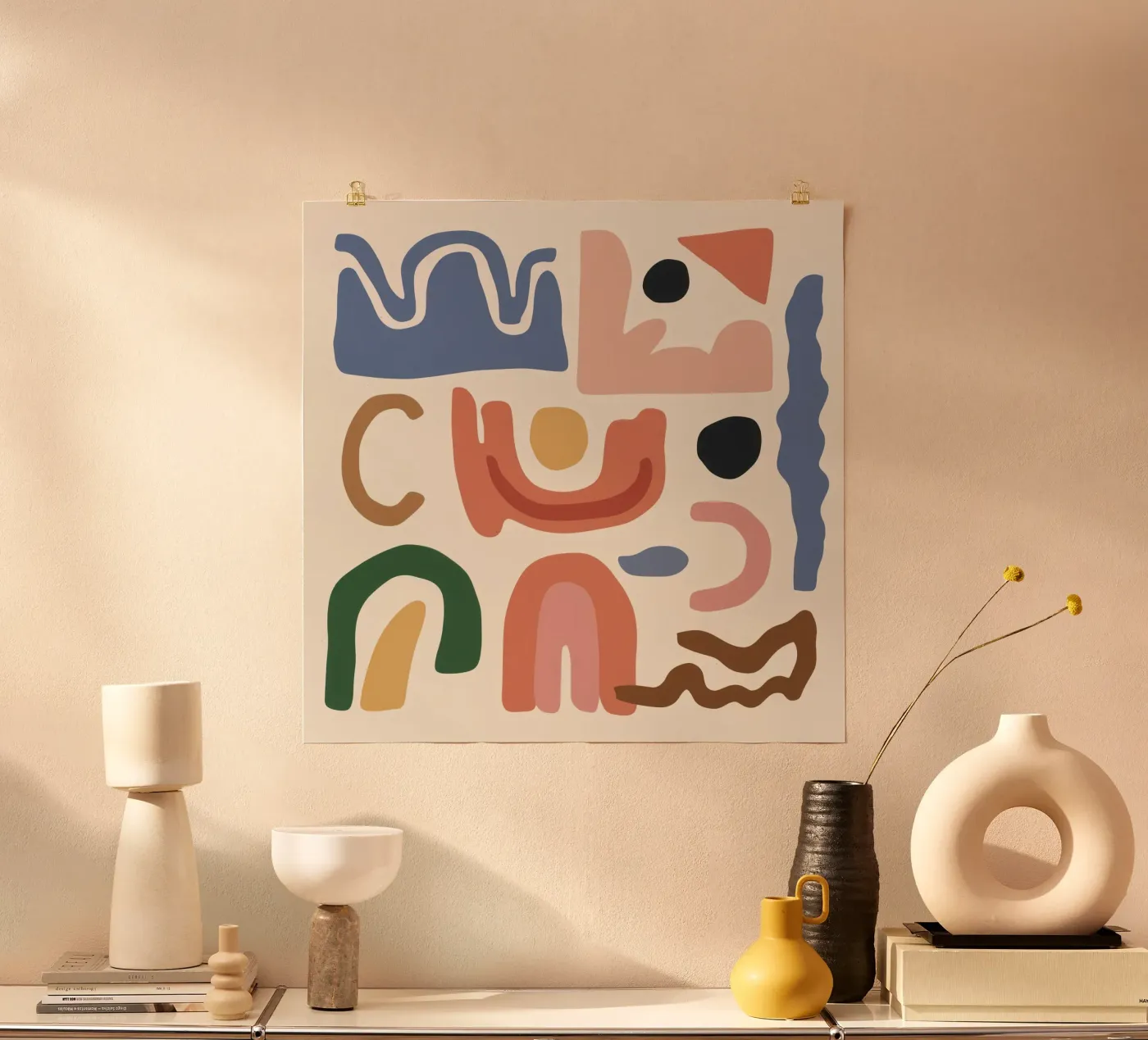 Boho Shape Assembly poster by Snow Mist