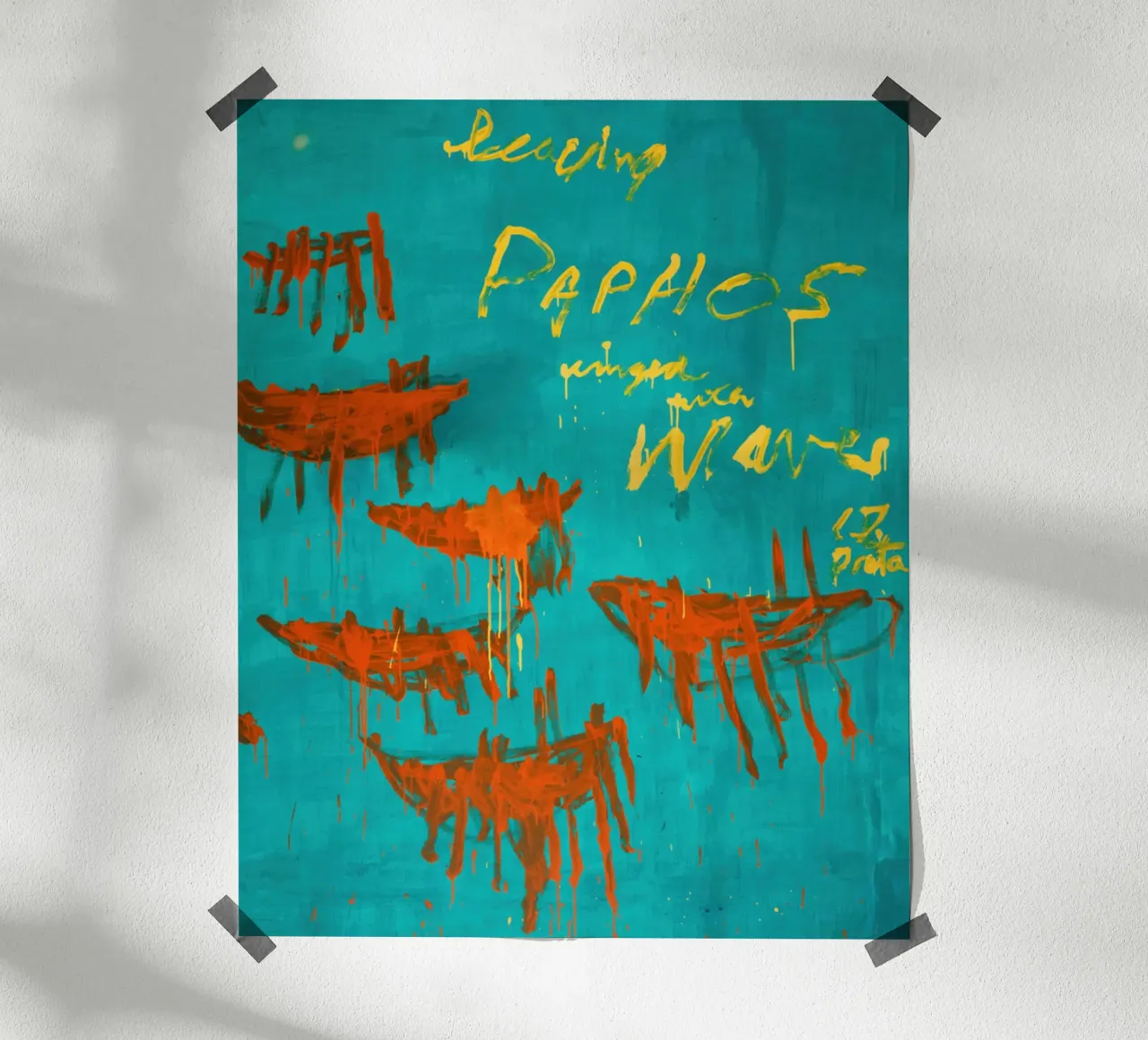 twombly lascia paphos poster con telaio in legno da Albertopant