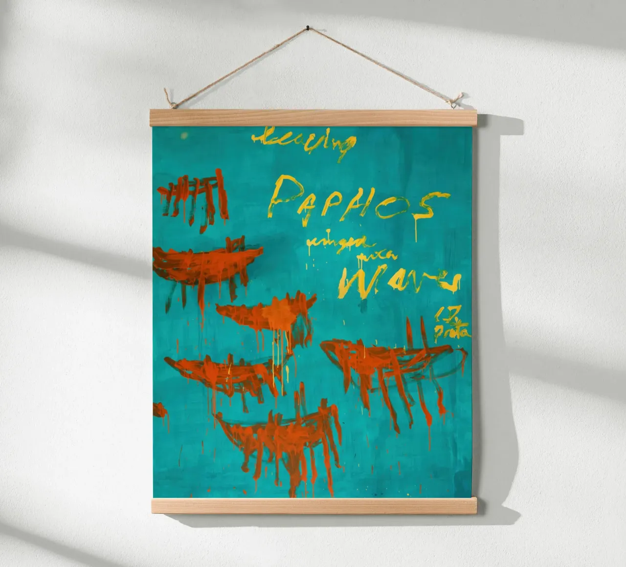 twombly lascia paphos poster con telaio in legno da Albertopant