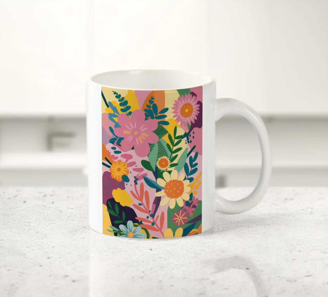 Campo di fiori gioiosi tazza in ceramica da Nova Glaze