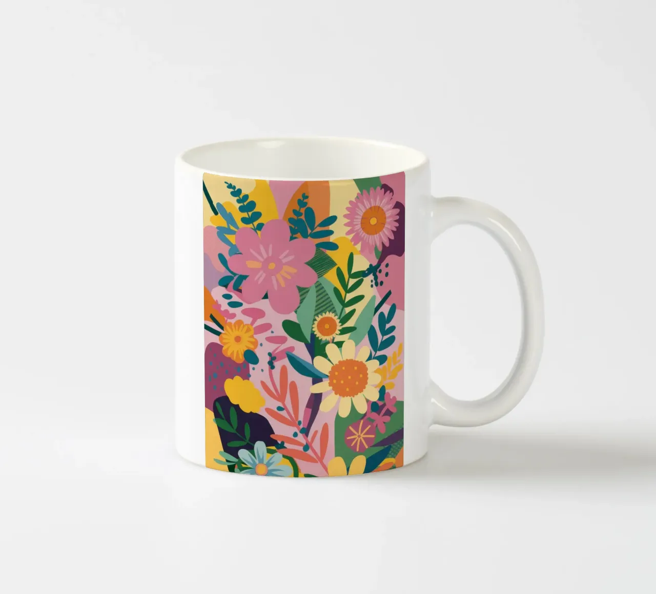 Campo di fiori gioiosi tazza in ceramica da Nova Glaze
