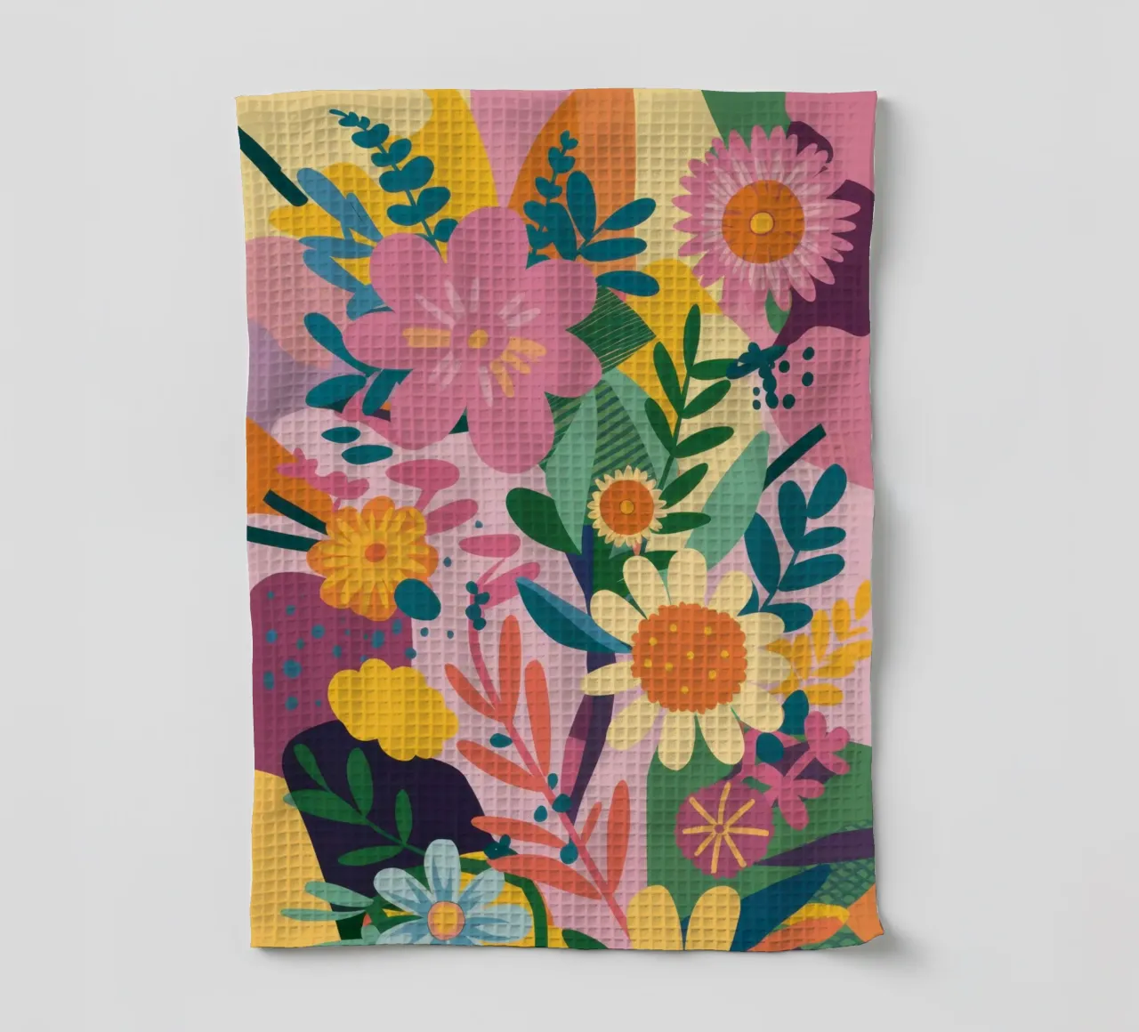 Champ de fleurs joyeuses torchon de Nova Glaze