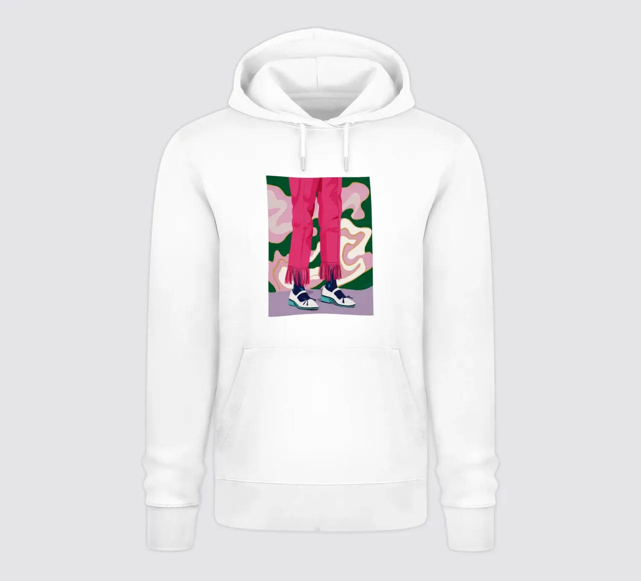 Passo delle gambe fucsia felpa con cappuccio da Snow Mist